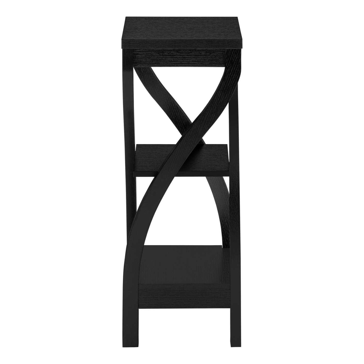 Monarch Specialties I 2414 Black Square Accent Table - Side Table, End Table, Plant Stand for Living Room & Bedroom - Transitional Laminate Design - Perfect for Small Spaces, Home Decor & Coffee Table Alternative