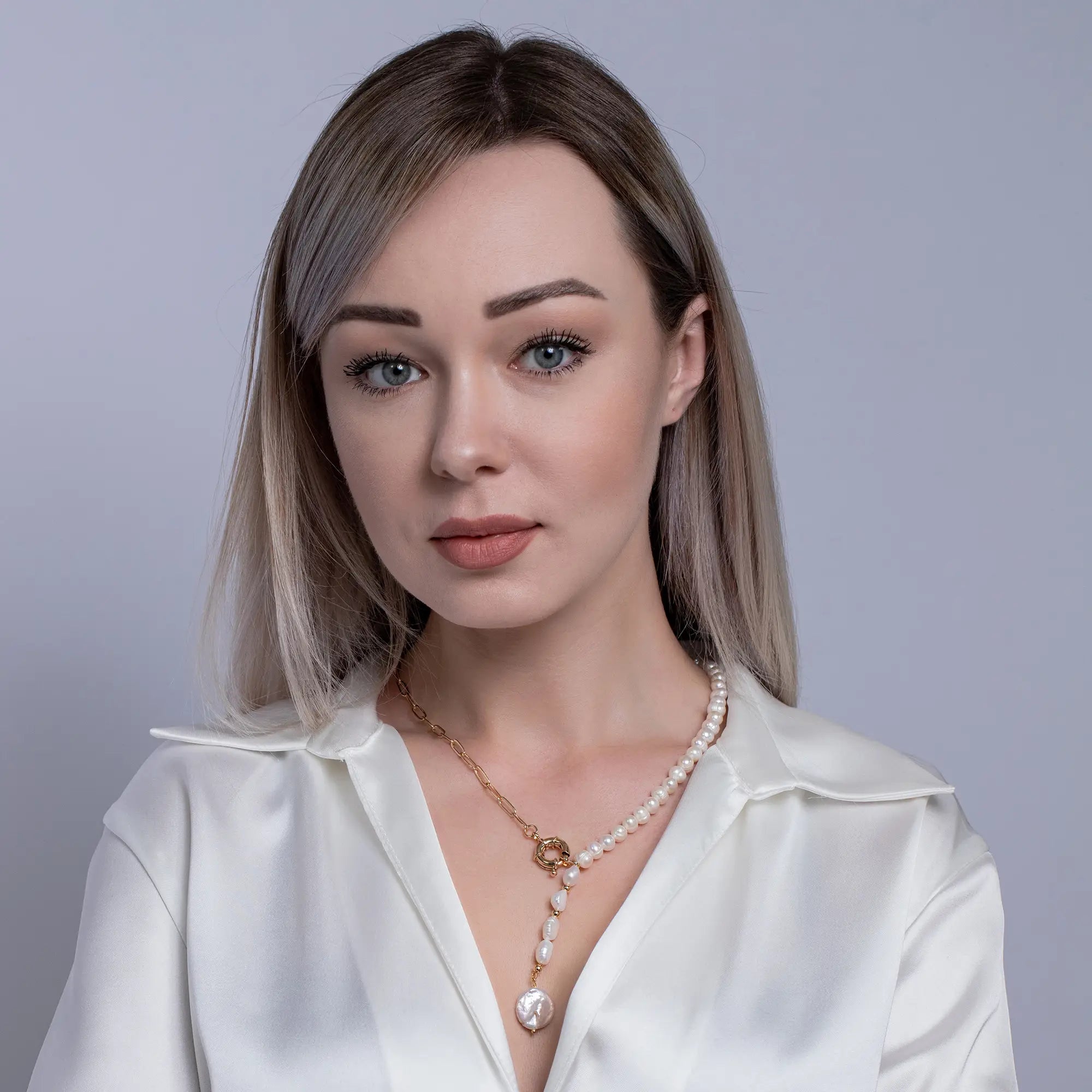 Luxury Pearl Necklace with Cuban Link Chain - Elegant Women's Jewelry for Parties, Weddings & Special Occasions