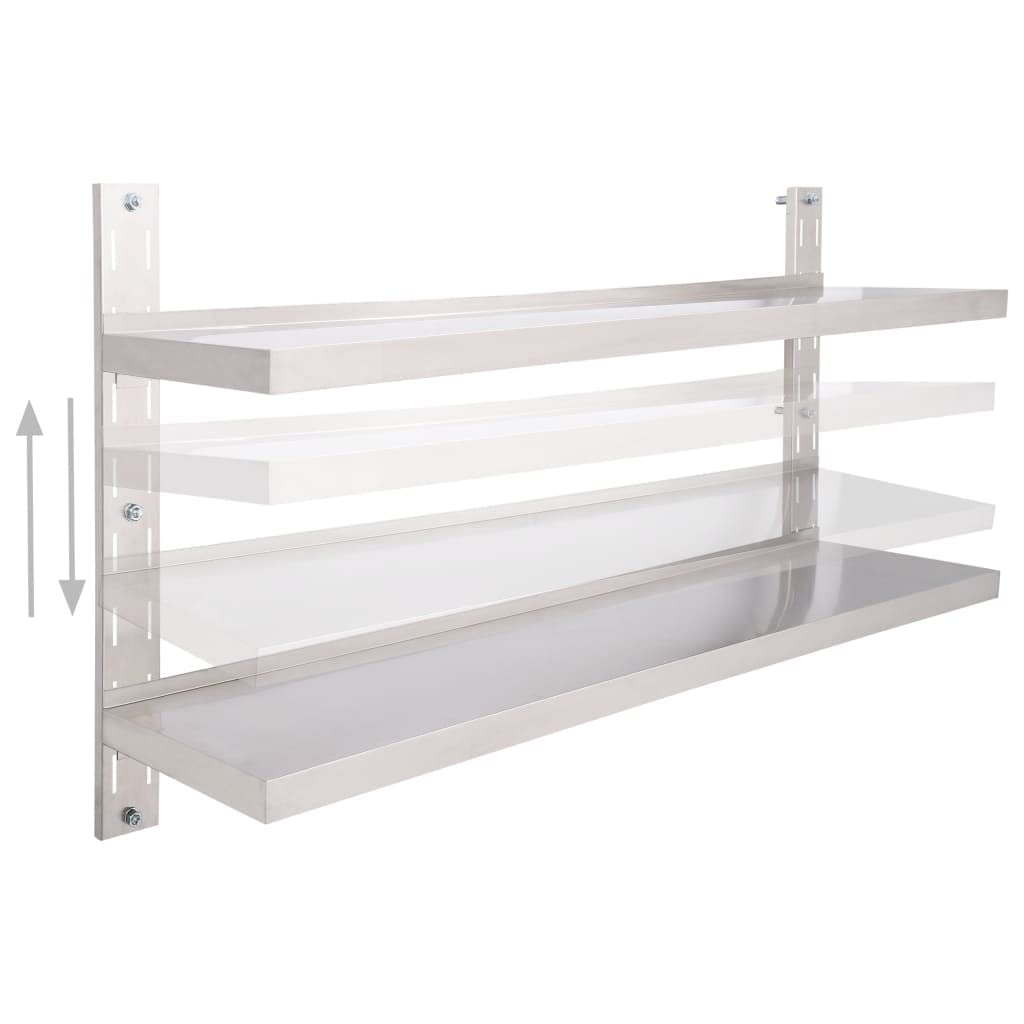 2-Tier Floating Wall Shelf Set - 59.1