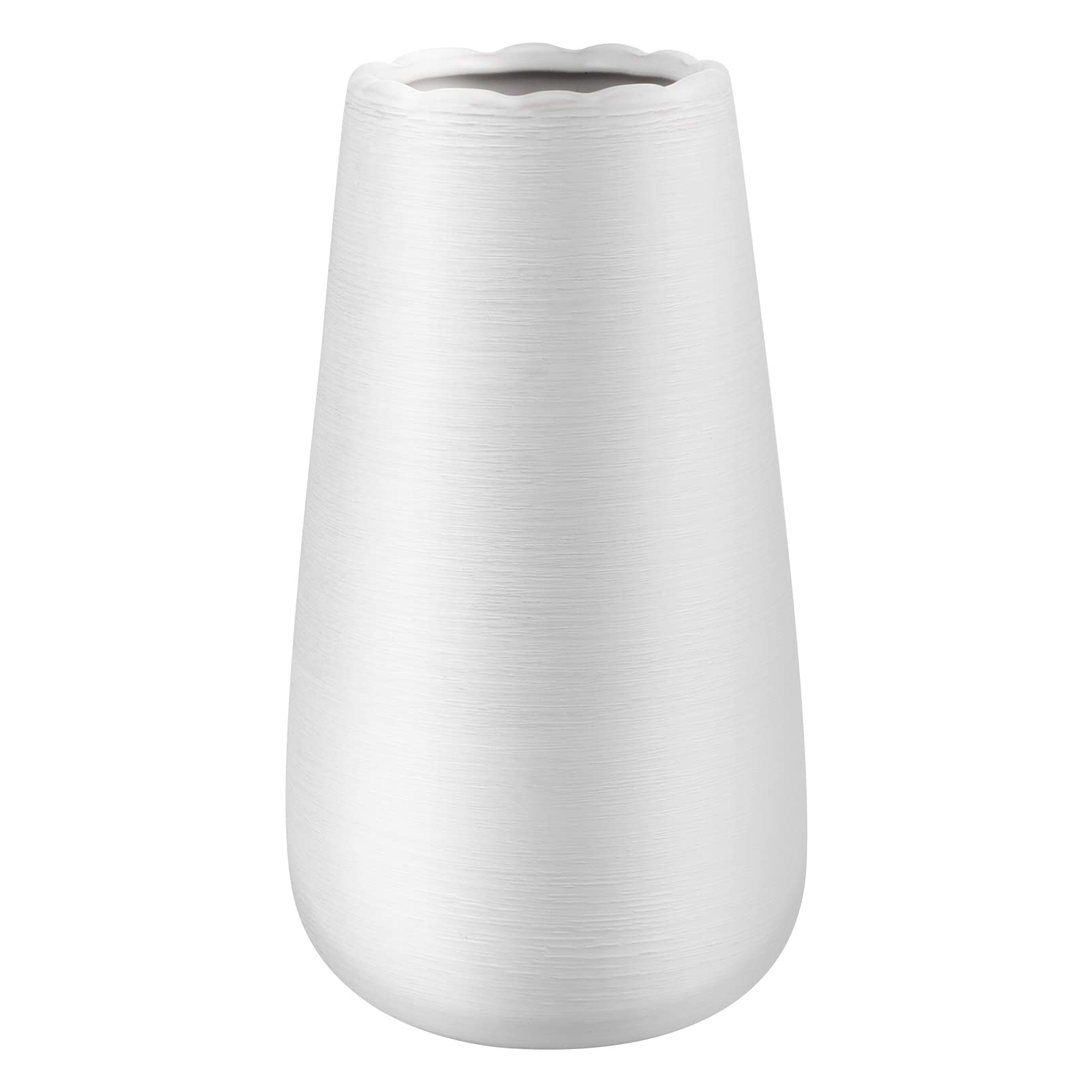 Nordic Style Ceramic Flower Vase - Rustic Home & Office Decor, 1PC White Minimalist Vase for Plants, Flowers & Tabletop Decor | Perfect for Living Room, Bedroom, Workspace & Wedding Centerpieces