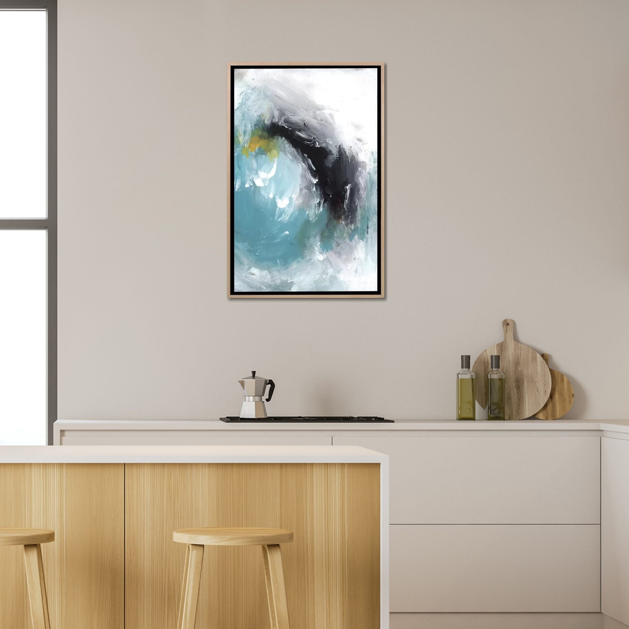 PI Studio Framed Aquamarine I - Elegant Wall Art for Living Room, Bedroom & Office Decor | Premium Framed Print for Home & Office