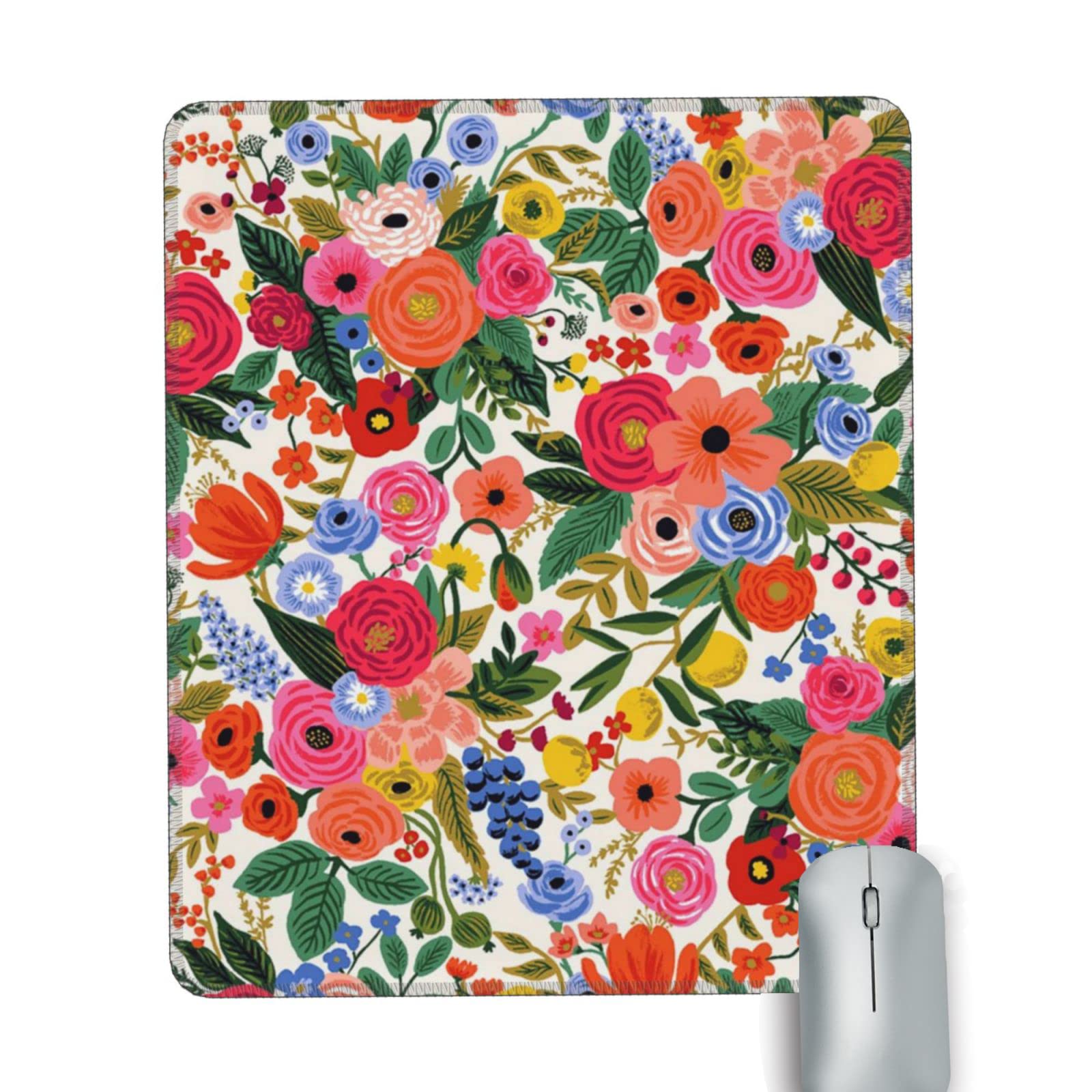 Floral Watercolor Rose Mouse Pad - Non-Slip Gaming Mousepad with Floral Design for Wireless Mouse, Customizable Office & Home Desk Accessory - Perfect for Work, Gaming & Decor