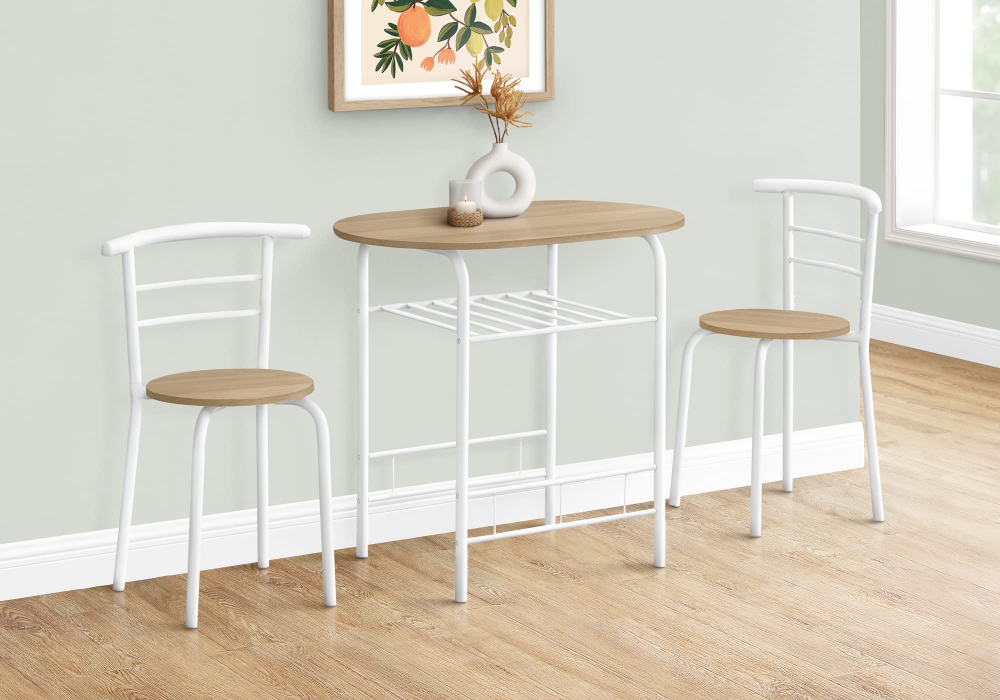 Monarch Specialties 1209 Modern 3-Piece Dining Table Set - 32