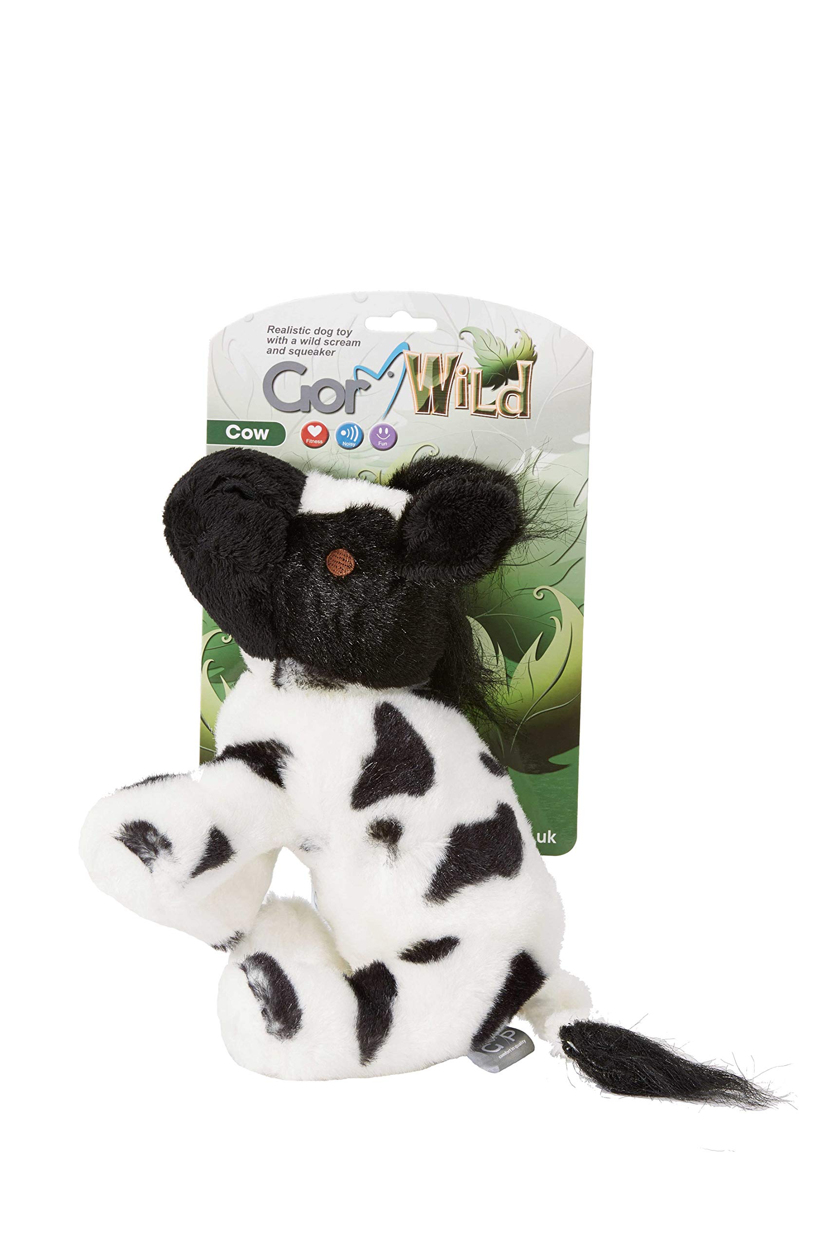 Durable Soft Plush Dog Toy - Wild Cow Design for Chewing & Play | Perfect for Indoor & Outdoor Pet Activities