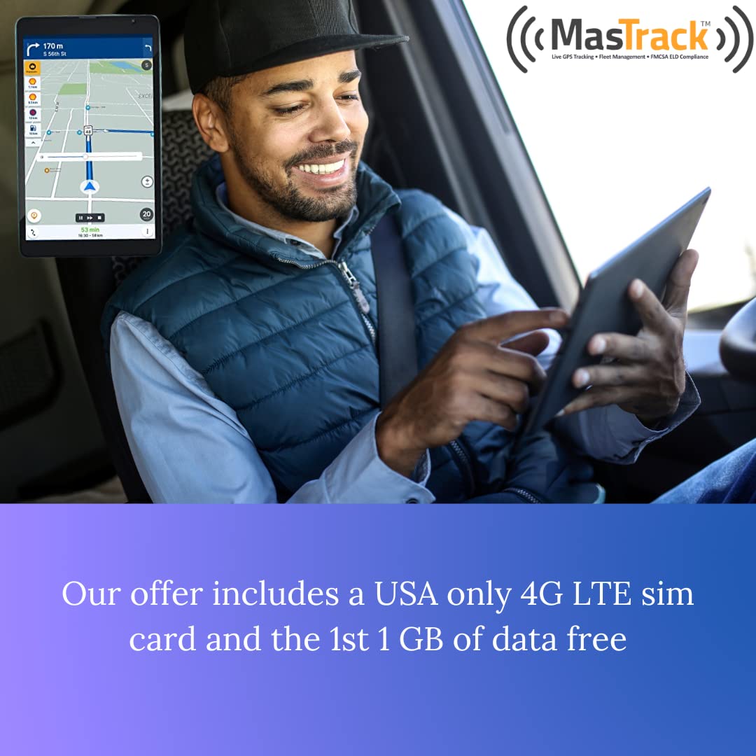 MasTrack 8 inch 4G LTE Android Tablet with GMS Certified Android 11 | 32GB Storage & Quad-core A7 1.3GHz Processor | Fast 4G Internet | Perfect for Business, Travel & Online Learning (Stylus Not Included)