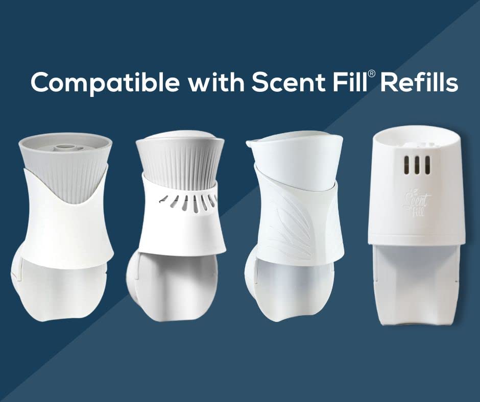 Scent Fill Refresh Smoke Deodorizer Plug-in Air Freshener with 4 Scented Oil Refills - Eliminate Odors in Home, Office, Car & Bathroom
