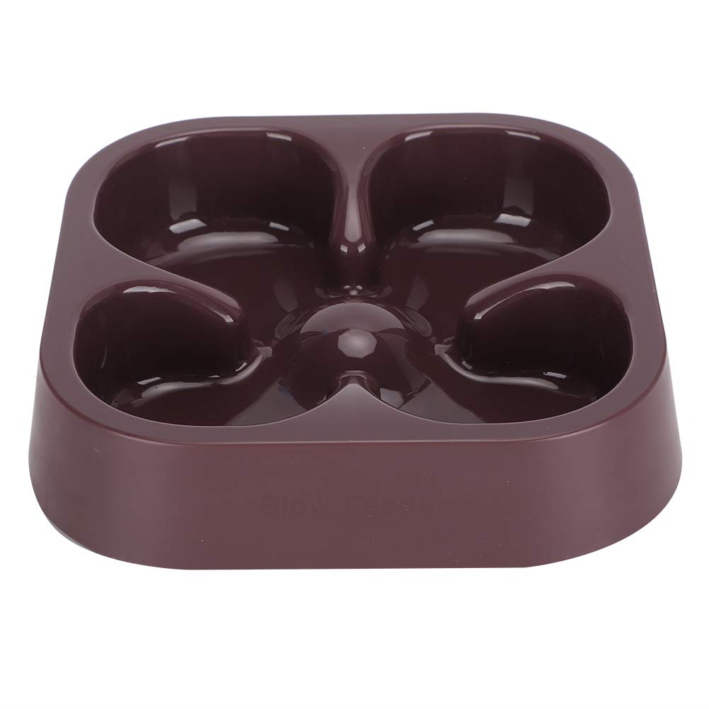 Pssopp Slow Feeder Dog Bowl - Anti-Bloat Interactive Pet Food Dish for Dogs & Cats - Perfect for Fast Eaters & Portion Control - Coffee Color - Great for Mealtime Fun & Digestion Health