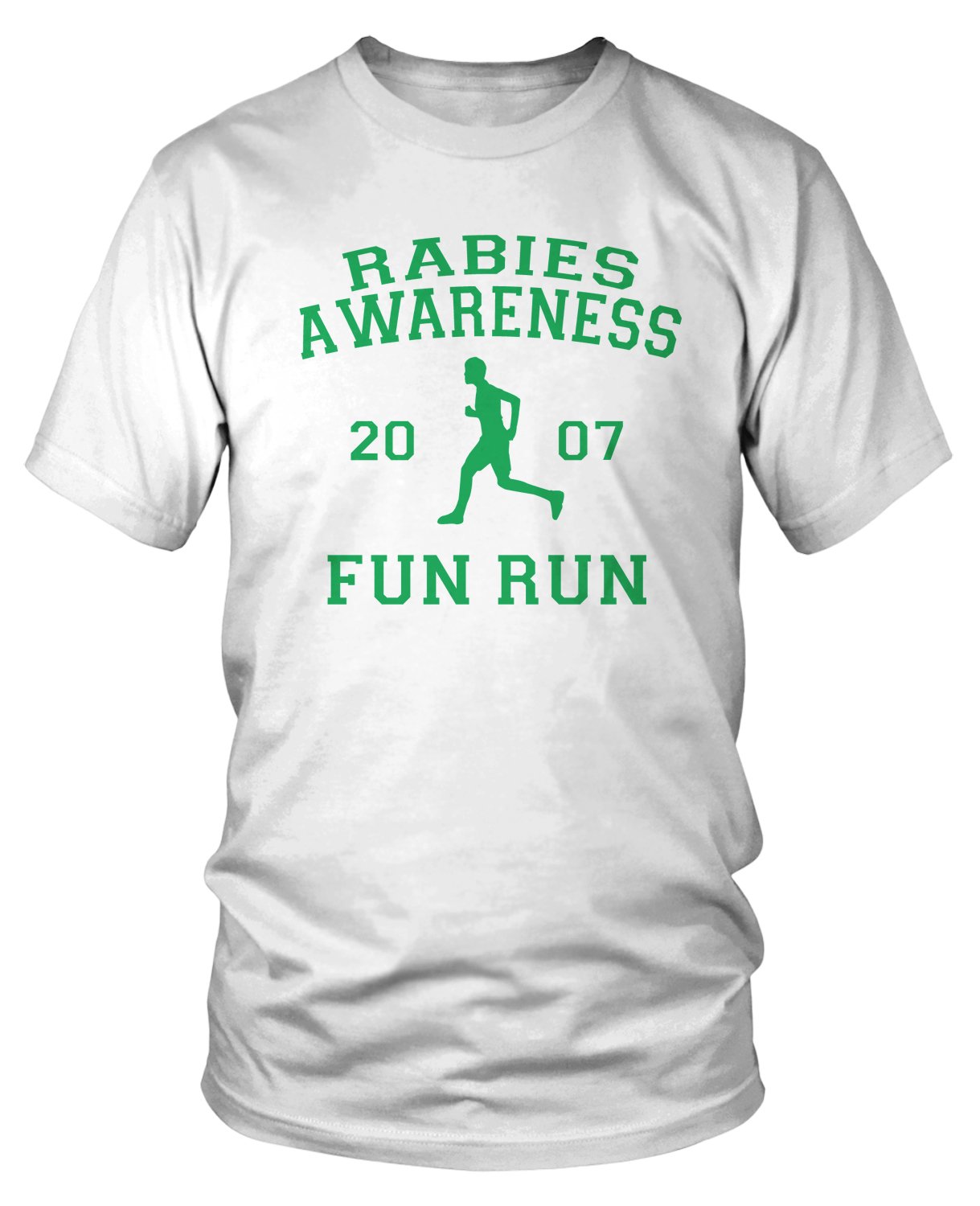 Amdesco Men's The Office Rabies Awareness Fun Run 2007 Graphic T-Shirt - Casual Comedy TV Show Tee for Fans & Collectors