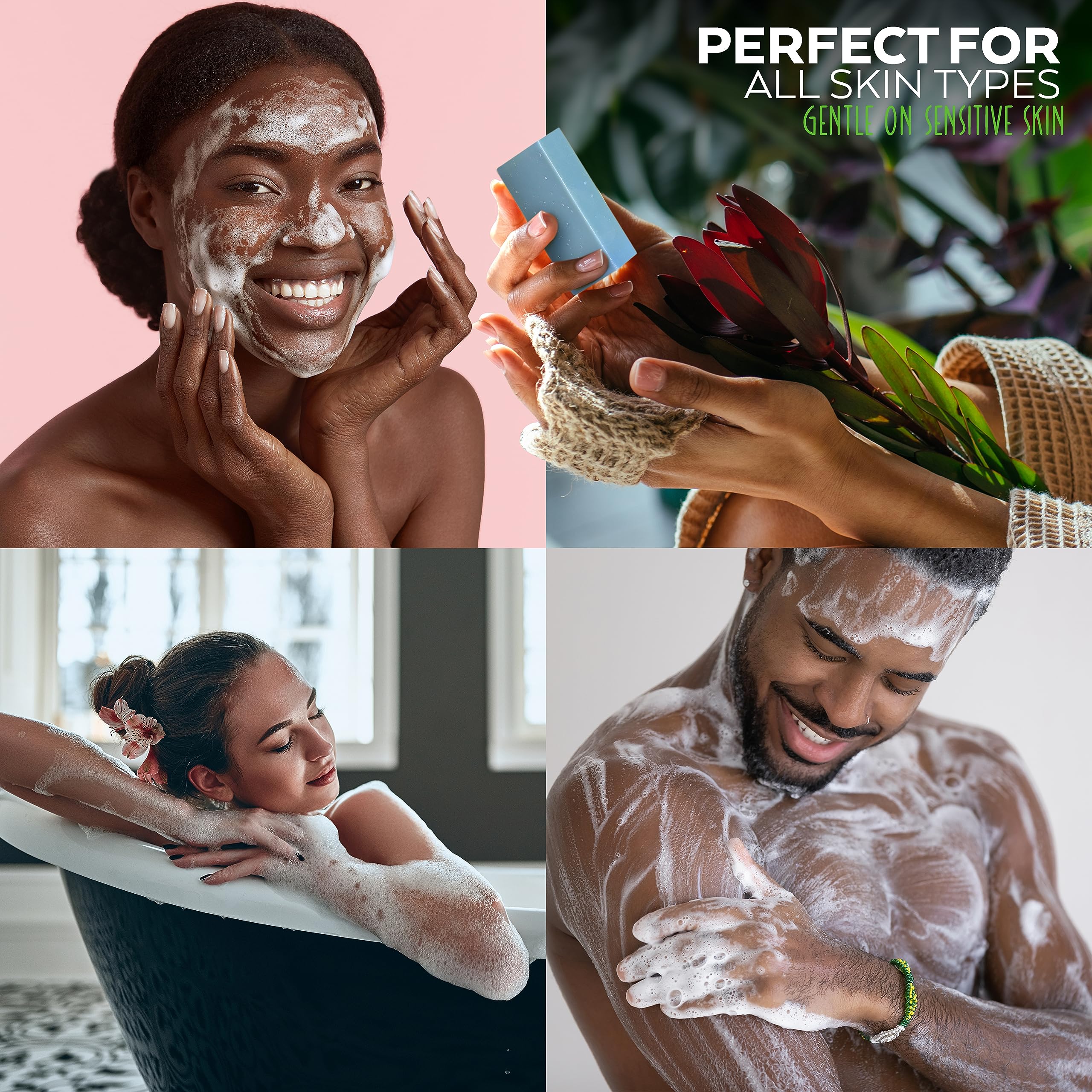 Aspen Kay Naturals Vegan Arnica & Mint Soap with Olive Oil, Shea Butter & Coconut Oil - Cold Processed, Essential Oils, Palm Oil Free - For All Skin Types & Sensitive Skin - Made in USA (1 Pack) - Perfect for Daily Skincare & Relaxing Bath Time