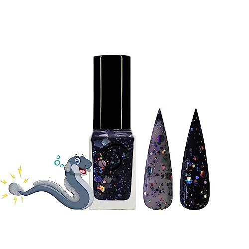 HEXA HOLO CHUNKY ELECTRIC WAVE NAIL POLISH - BNP 225, Long Lasting Glitter Nail Polish for Women, Salon Quality UV Gel Polish for Nail Art, Party & Special Occasions