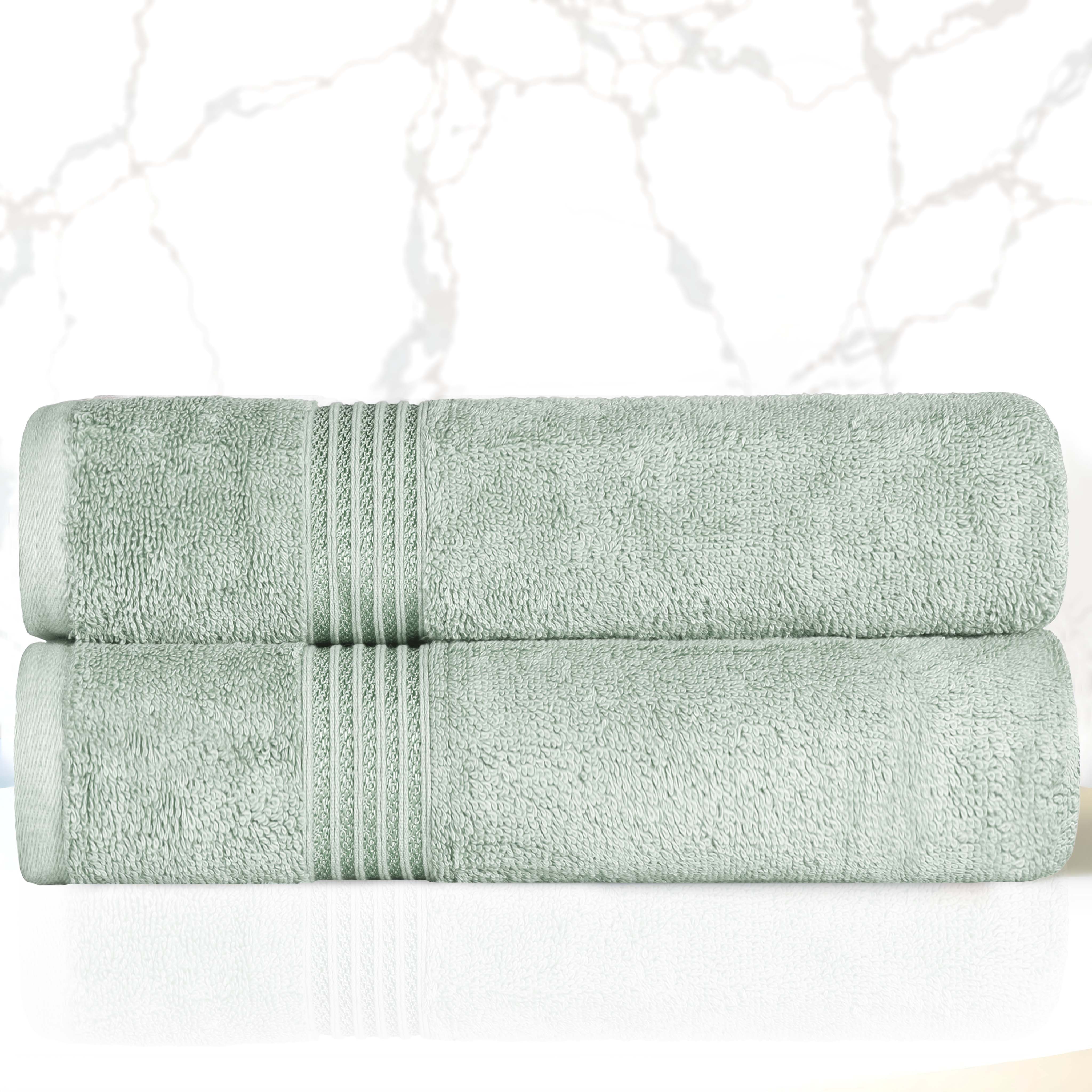 Premium Egyptian Cotton Bath Towels Set of 2 - Ultra Soft & Highly Absorbent - Luxury Bath & Spa, Beach, Gym Essentials for Home & Travel