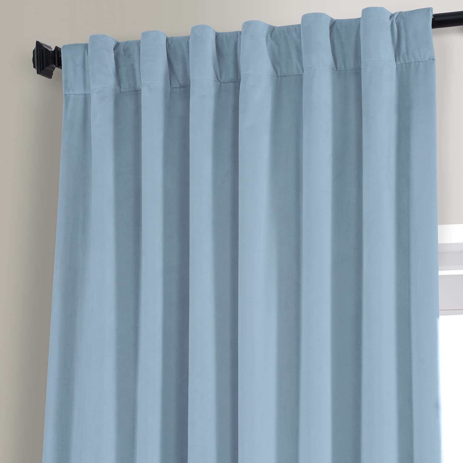 HPD HALF PRICE DRAPES Signature Plush Velvet Blackout Curtains - 50