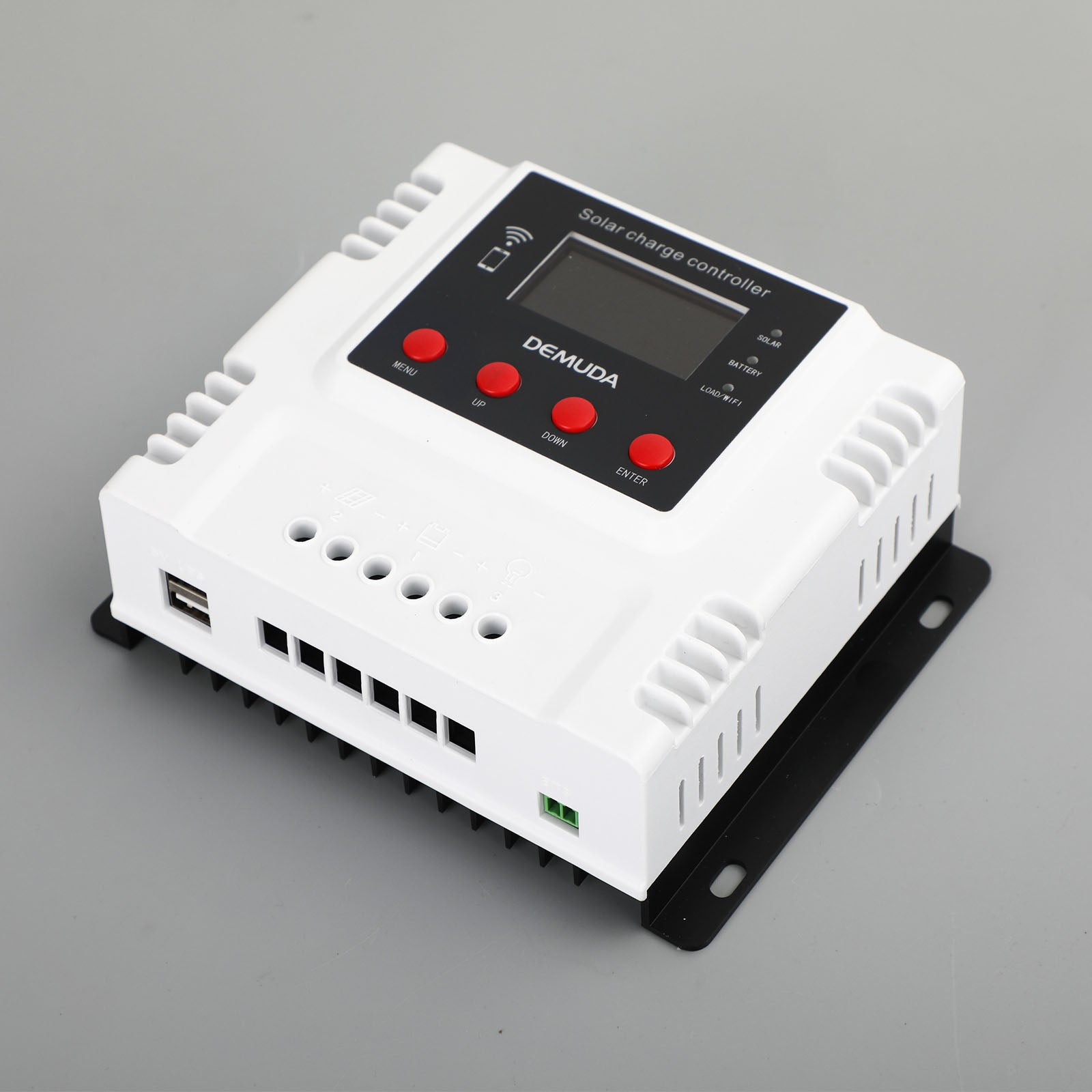 10A 60A 12V 24V 48V Solar Charge Controller with WiFi Monitoring - PWM LCD Regulator for Off-Grid Solar Systems, RV, Boat & Home Use