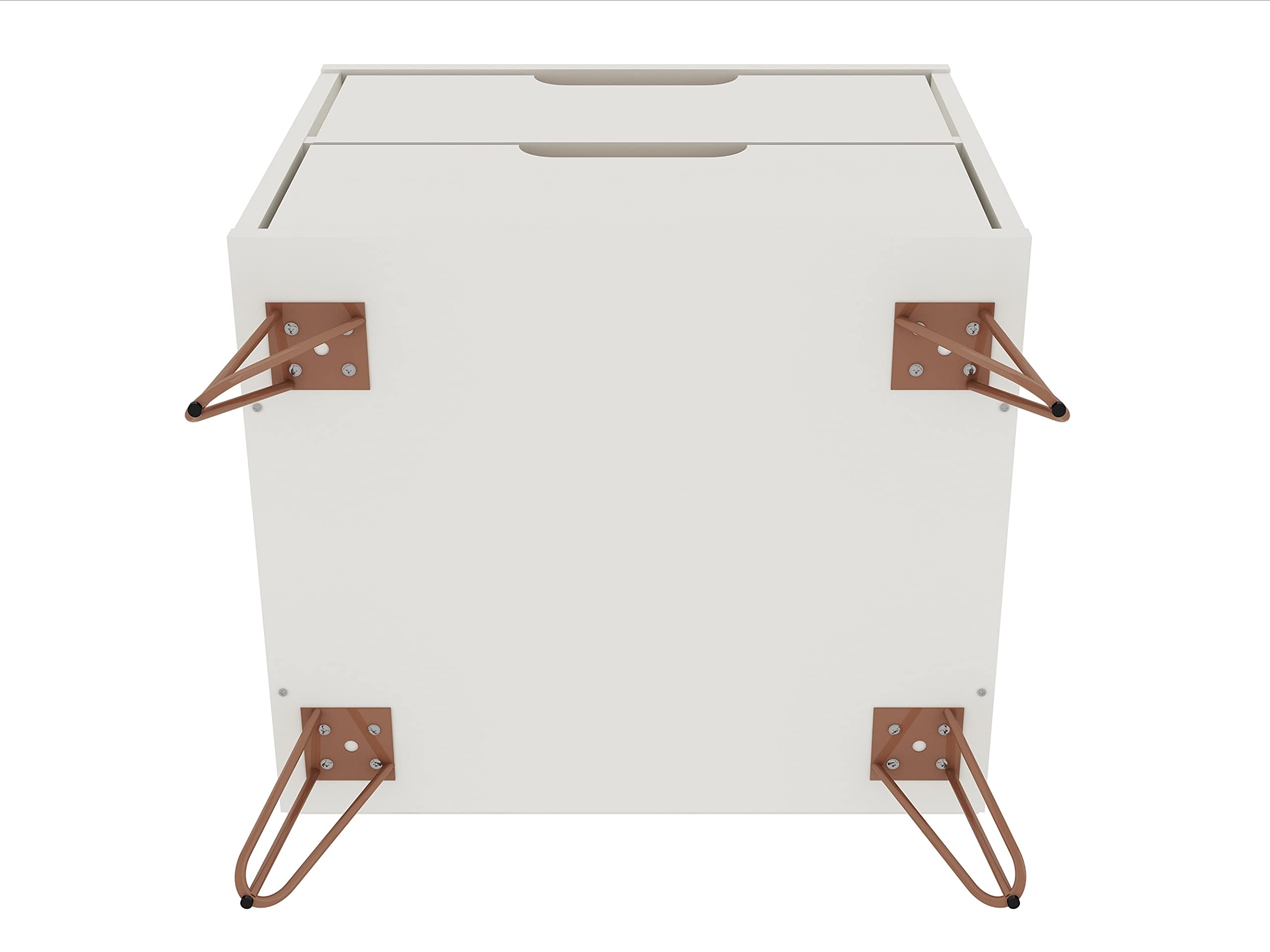 Mid Century Modern Nightstands Set of 2 - Minimalist Bedside Tables with Drawers for Bedroom Storage, Off-White Display Organizer | Perfect for Master Bedroom, Guest Room & Living Room Décor