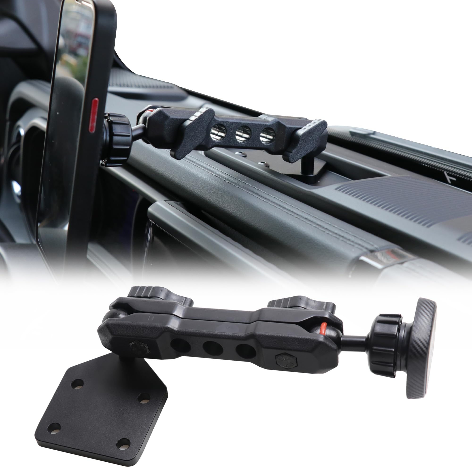 BESTAOO Magnetic Dash Phone Holder for 2024-2025 Jeep Wrangler JL 2/4 Door - 360° Adjustable Car Phone Mount | Compatible with iPhone & Android | Perfect for Off-Roading & Daily Commute