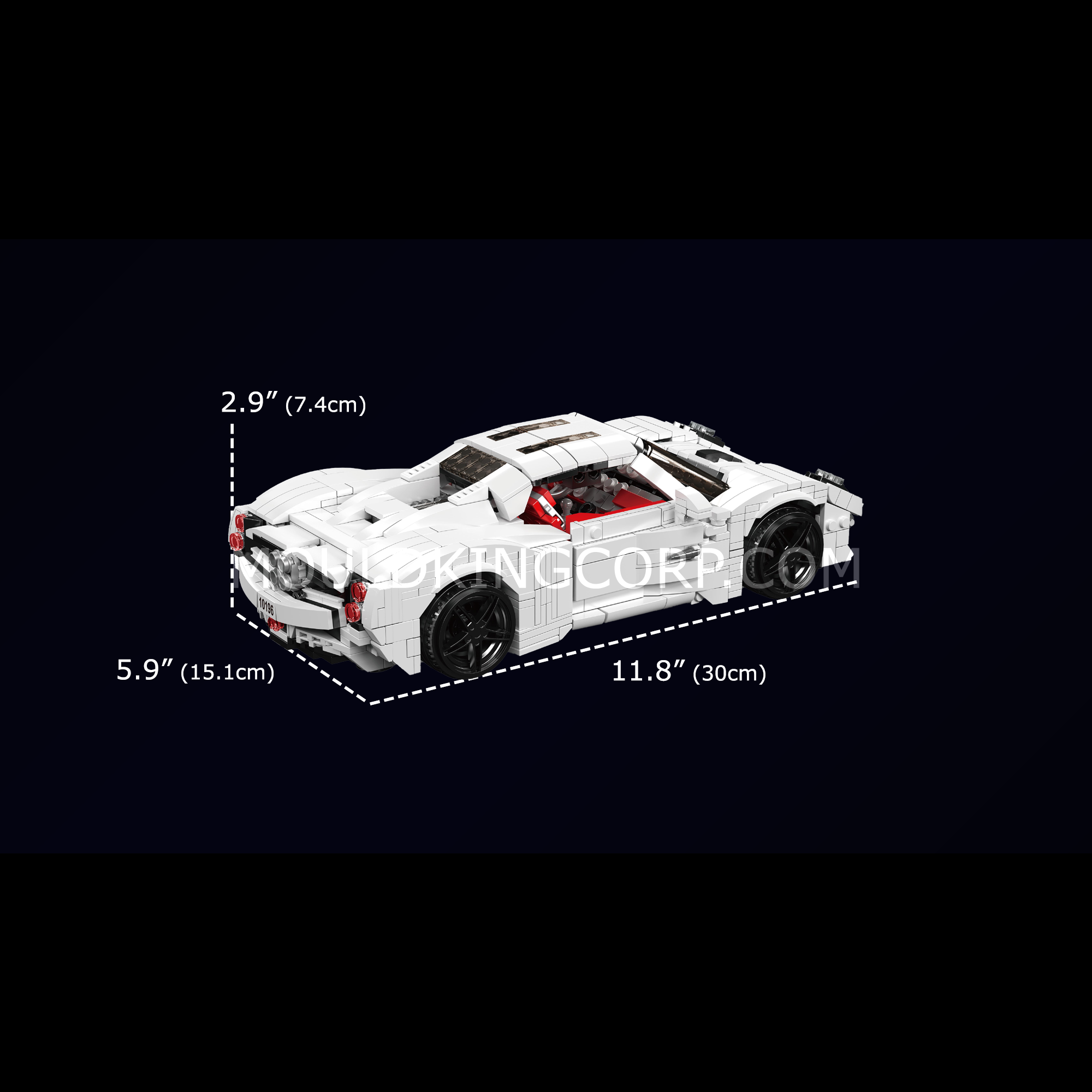 Mould King 10196 Italian Hypercar Building Blocks Set with Quad Exhaust - 1,423 Pieces STEM Toy for Adults & Kids | Perfect for Collectors, Gifts, and Creative Play