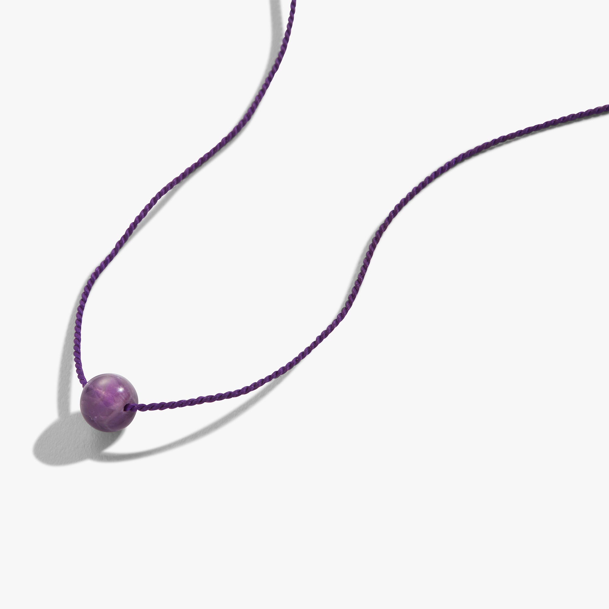 Natural Amethyst Gemstone Cord Necklace for Women - Healing Crystal Jewelry for Meditation, Yoga & Spiritual Gifts