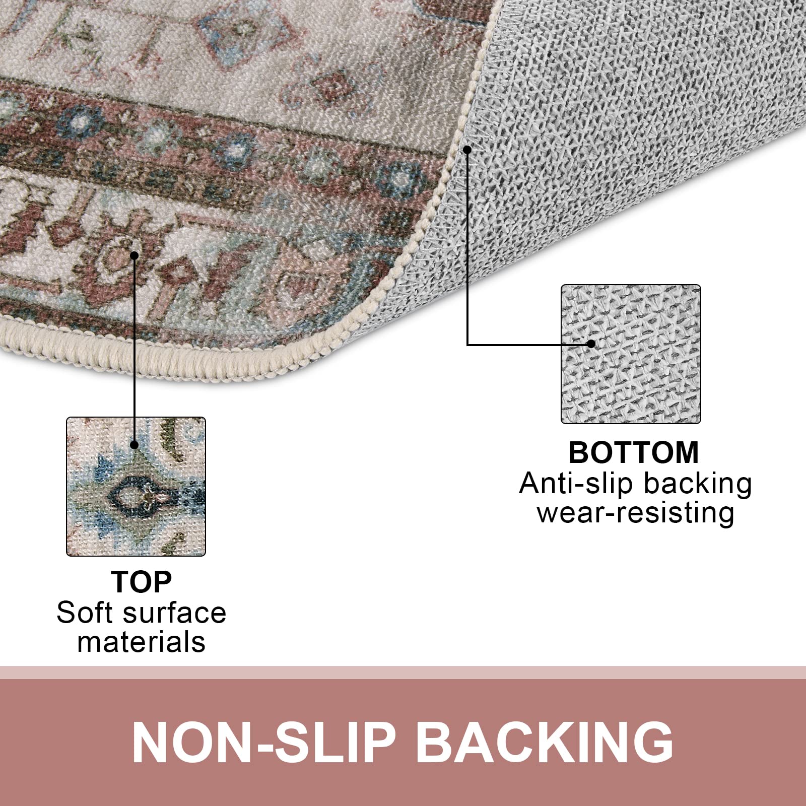 Retro Non-Slip Washable Indoor Door Mat - 32