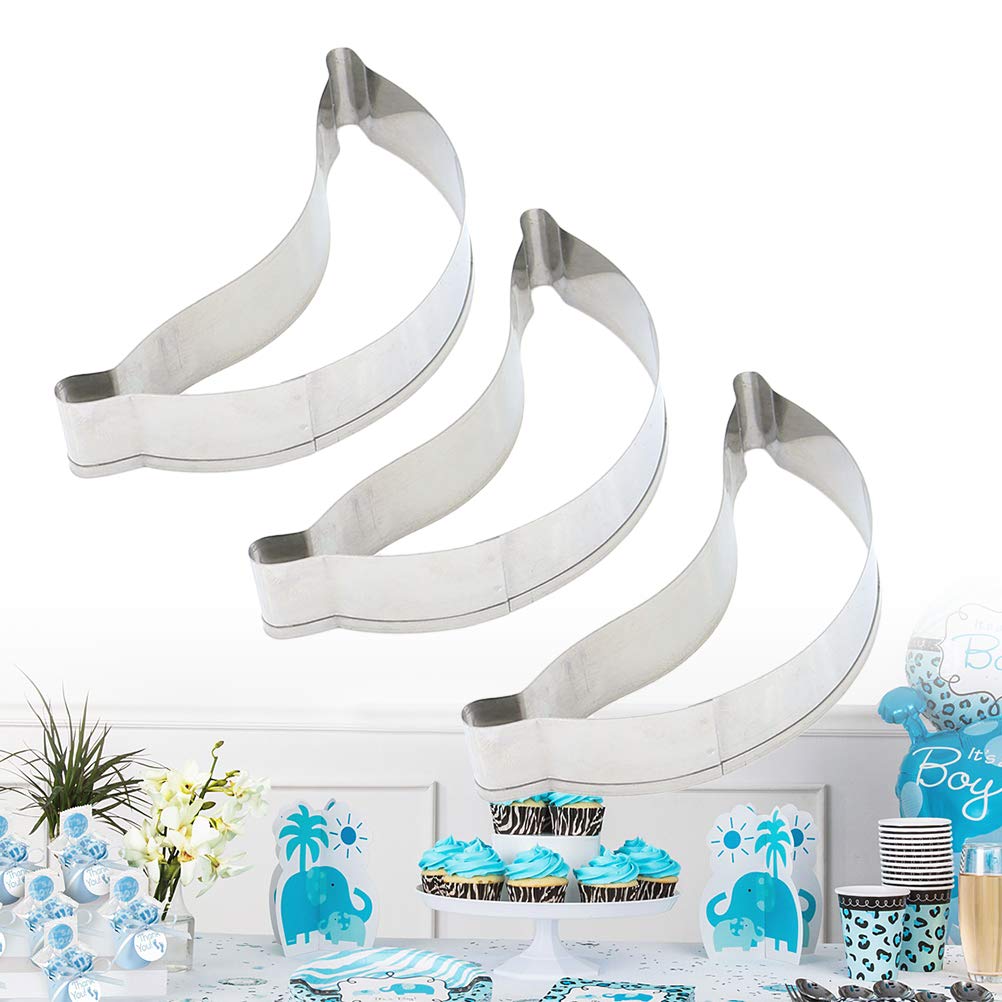 3-Piece Stainless Steel Dessert Molds Set - DIY Baking Cake & Fondant Molds for Professional Pastry Chefs and Home Bakers | Perfect for Cupcakes, Chocolate Making, and Wedding Cake Decorations