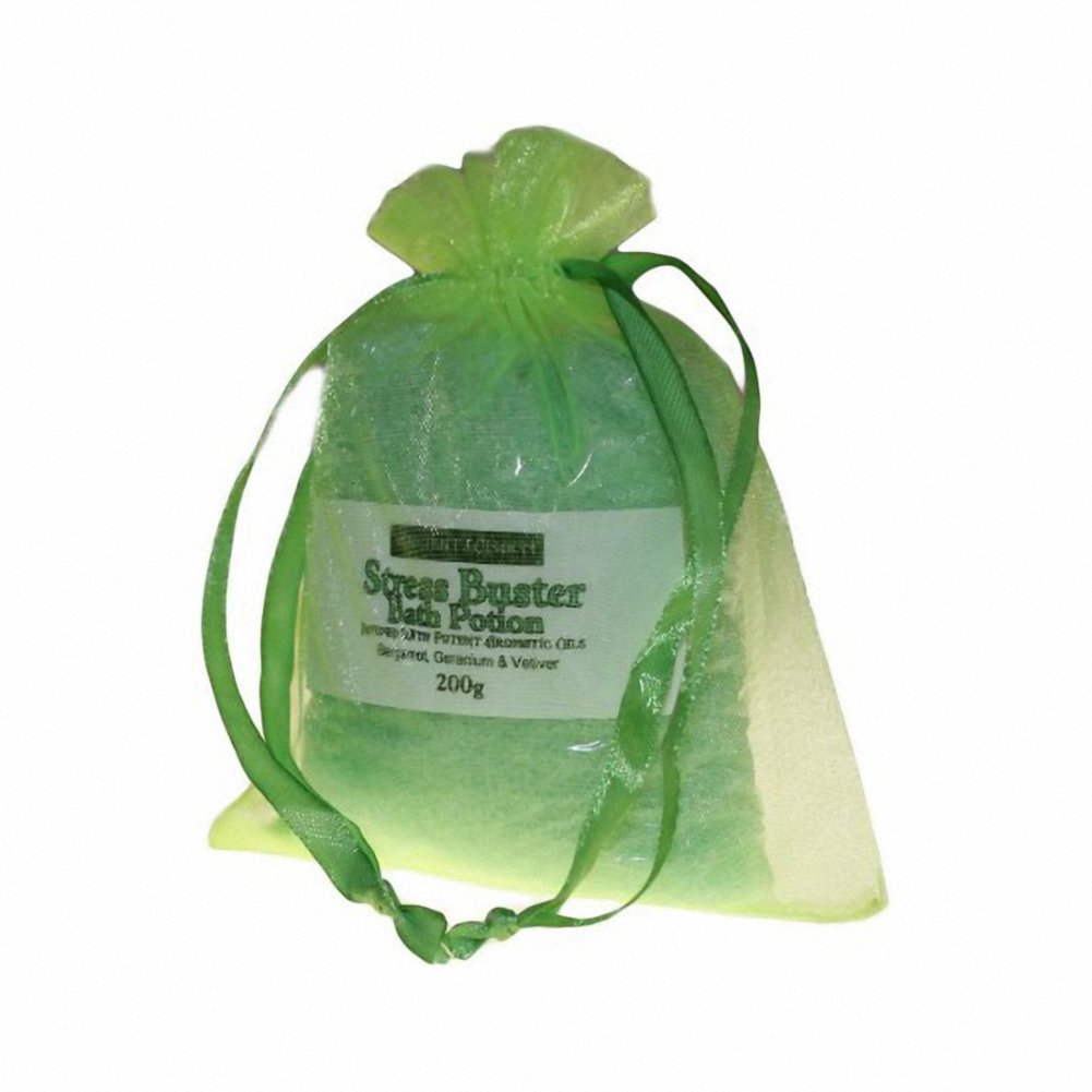 Stress Buster Bath Potion - Bergamot Geranium & Vetiver Essential Oil Blend - 200g Relaxing Aromatherapy for Spa, Self-Care & Stress Relief