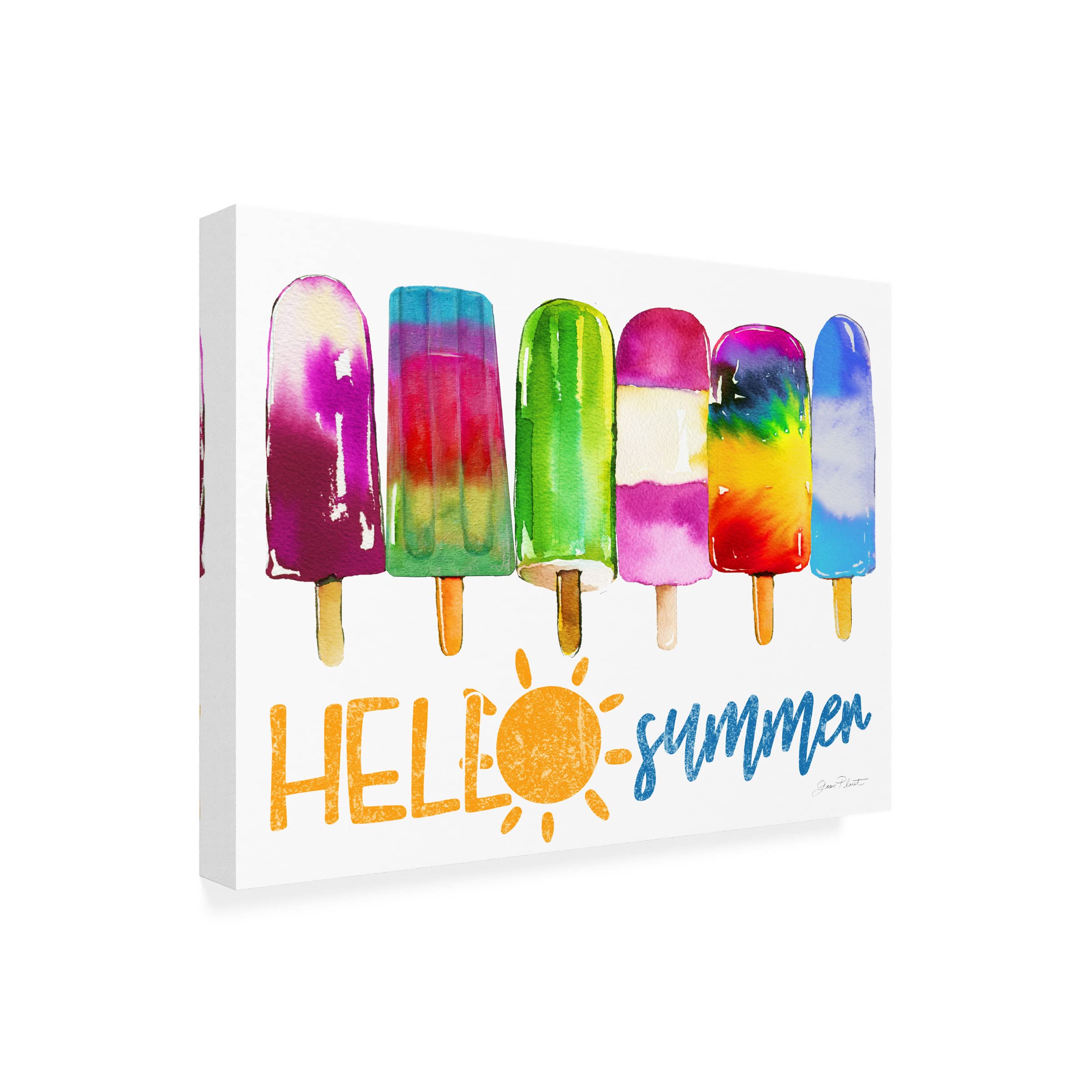 Trademark Fine Art 'Summer Fun C' Canvas Art by Jean Plout - 35x47 Inch Vibrant Beach Painting - Perfect for Living Room, Bedroom & Coastal Home Decor