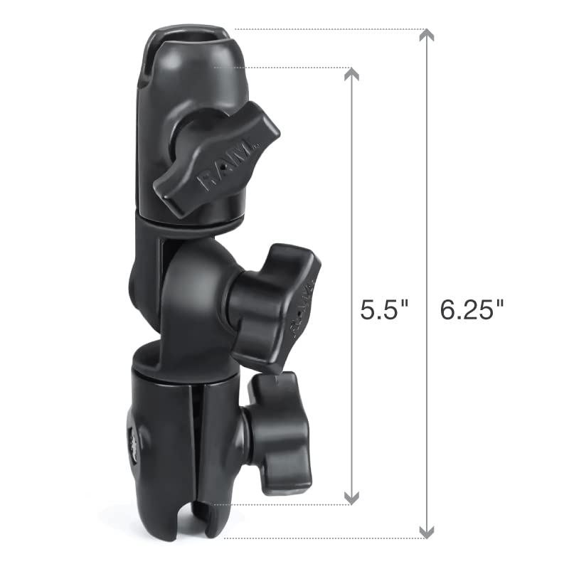 RAM Mounts Composite Double Socket Swivel & Ratchet Arm RAP-B-200-2U - Compatible with RAM B Size 1