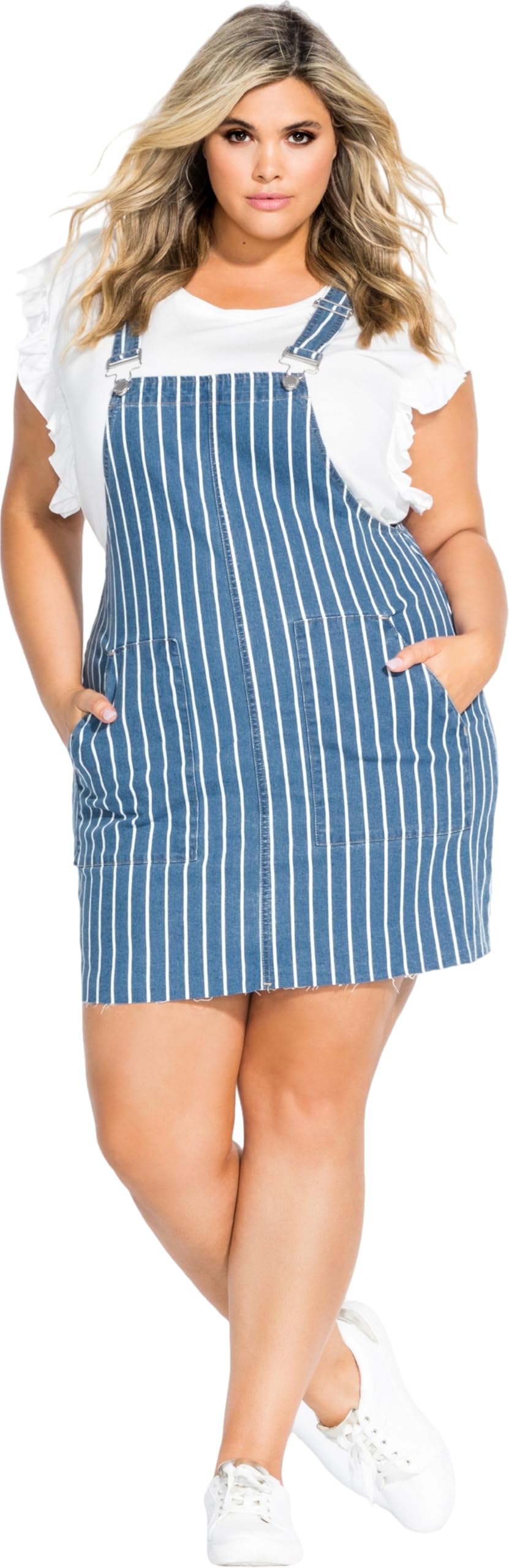 Stylish Women's Striped Denim Dress - Casual & Fashionable Outfit for Everyday Wear, Date Night, and Office Attire