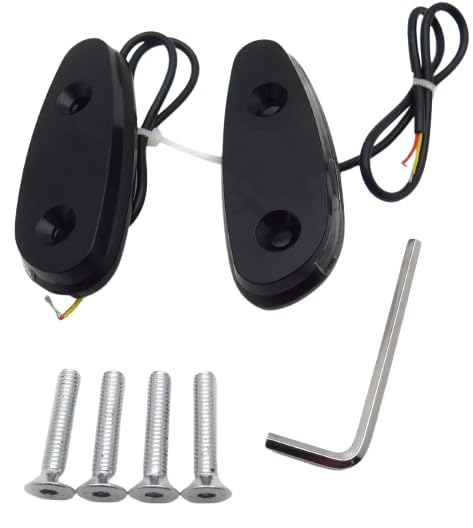 HTTMT LED Signal Mirror Block Off Plate - Compatible with Suzuki GSXR 600 750 2001-2004 Models | Black Aluminum Base Plate [P/N: MT222-009A-GSXR] | Motorcycle Customization & Track Day Accessory