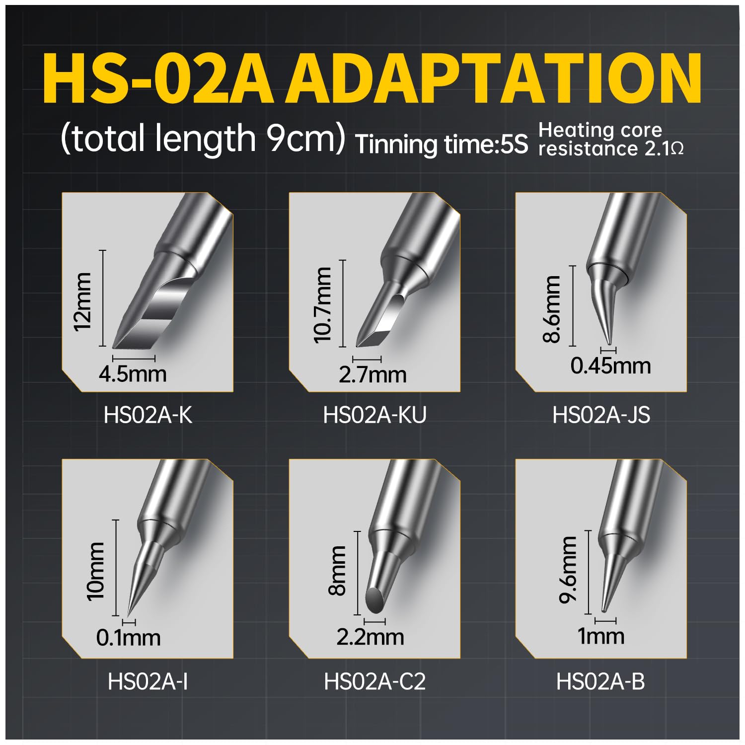 FNIRSI HS-02A 100W Digital Soldering Iron Kit with 6 F245 Tips, Adjustable Temperature 212-842°F, 3 Preset Modes - Precision Electronics Repair Tool for Circuit Boards, DIY Projects & Home Appliance Maintenance