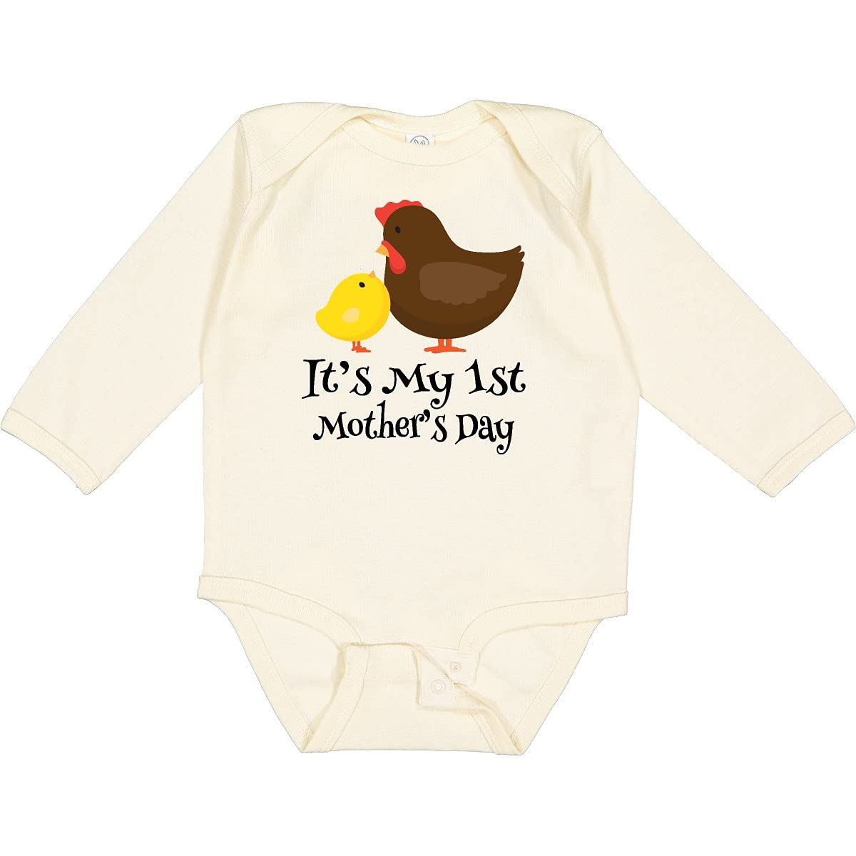 Inktastic 1st Mother's Day Outfit - Cute Baby Boy & Girl Long Sleeve Bodysuit - Perfect for First Mother's Day Photos & Family Celebrations
