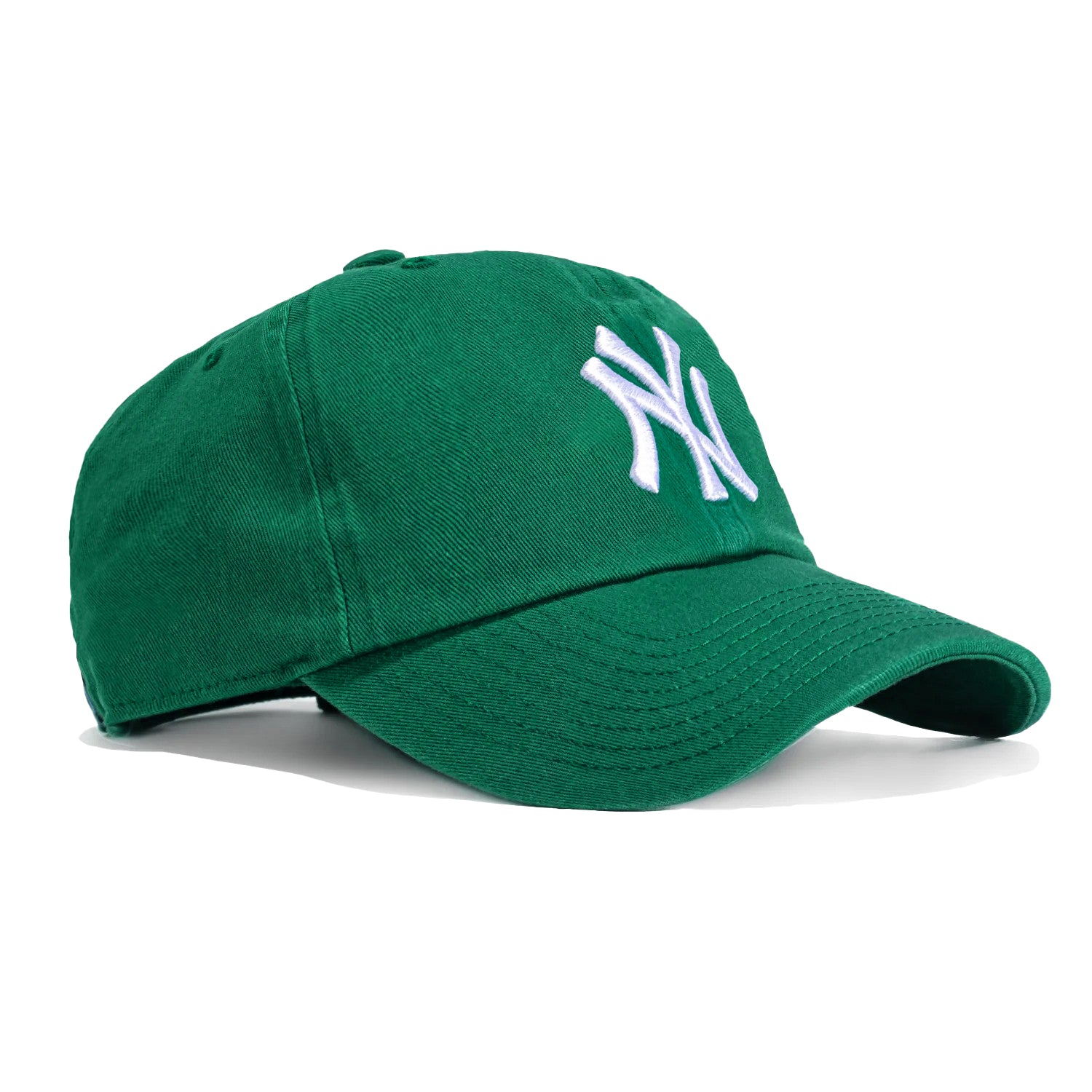 47 Brand New York Yankees Cleanup Adjustable Baseball Cap - Kelly Green & White - Perfect for Games, Outdoor Activities & Fashion Streetwear