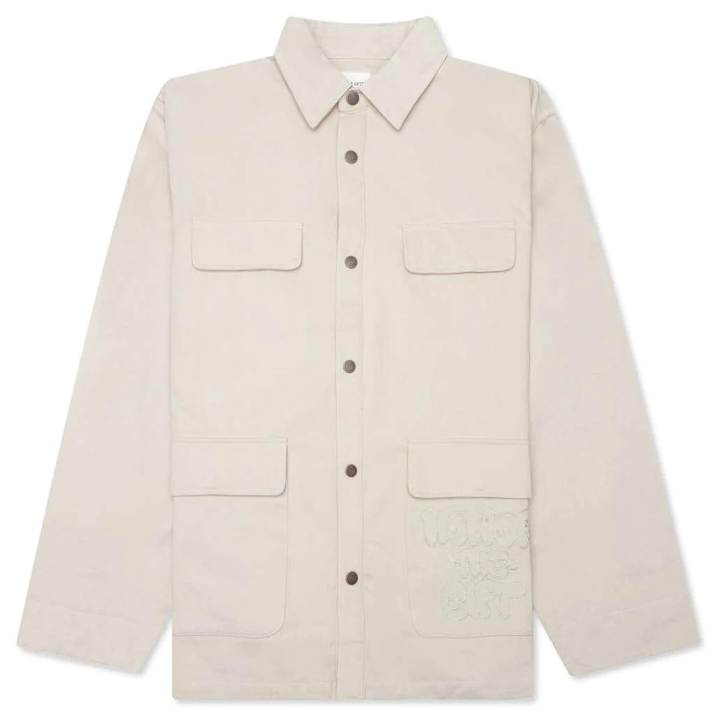 Amp'd Chore Jacket for Men - Lightweight Workwear Jacket in Tan | Durable & Stylish for Outdoor Work, Hiking & Casual Wear