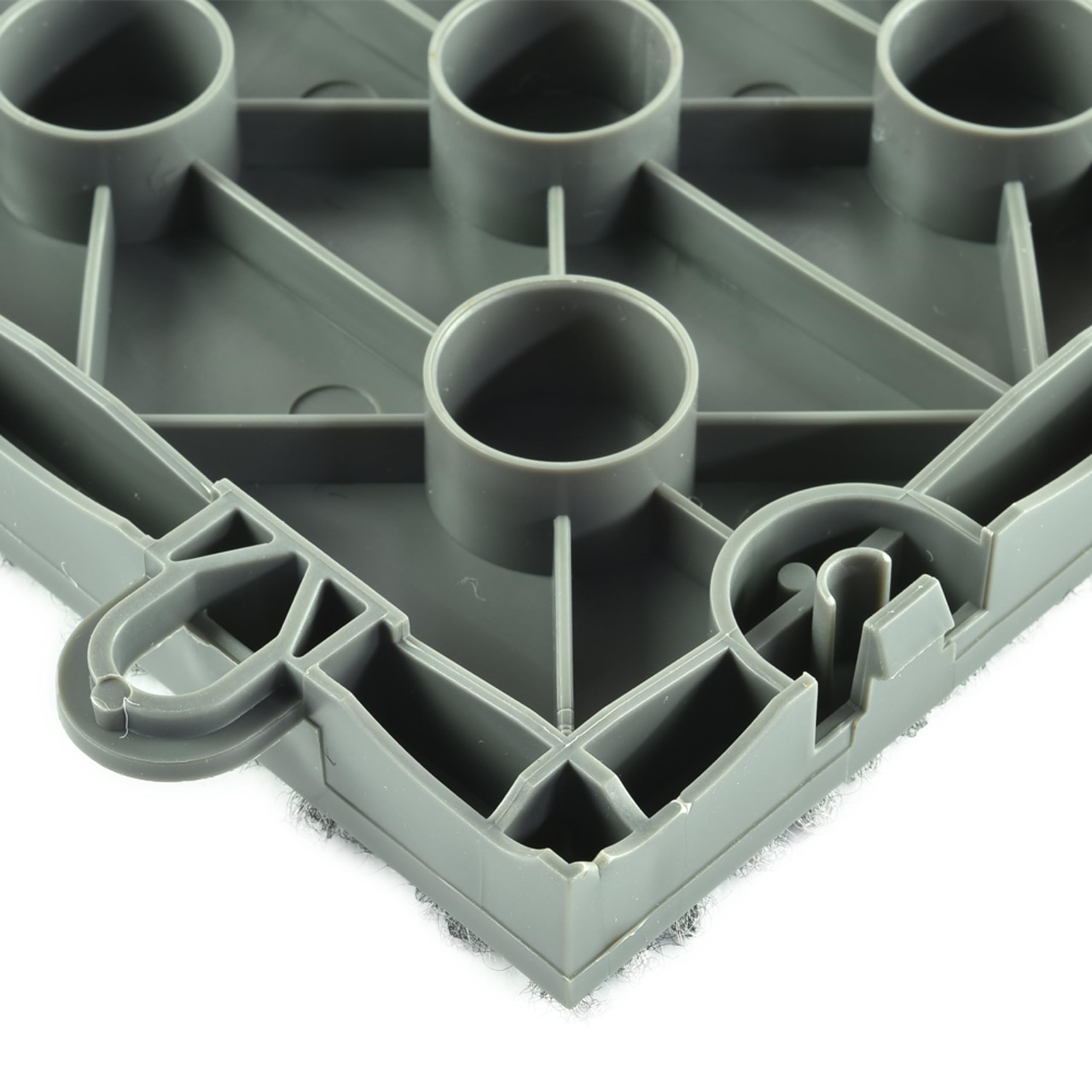 Greatmats Interlocking Carpet Tiles 1x1 Ft Modular Flooring - 20 Pack Gray Square Tiles for Home Gym, Office, Basement & Playroom Flooring