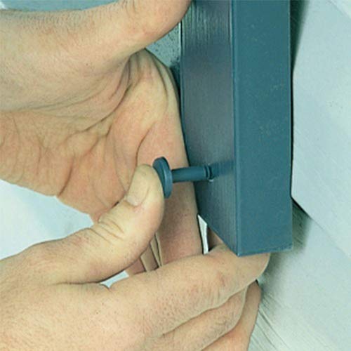 Mid America Vinyl Shutter Lok Fasteners - Tuxedo Gray (Pack of 12) - Durable Window Shutter Hardware for Home & Outdoor Use