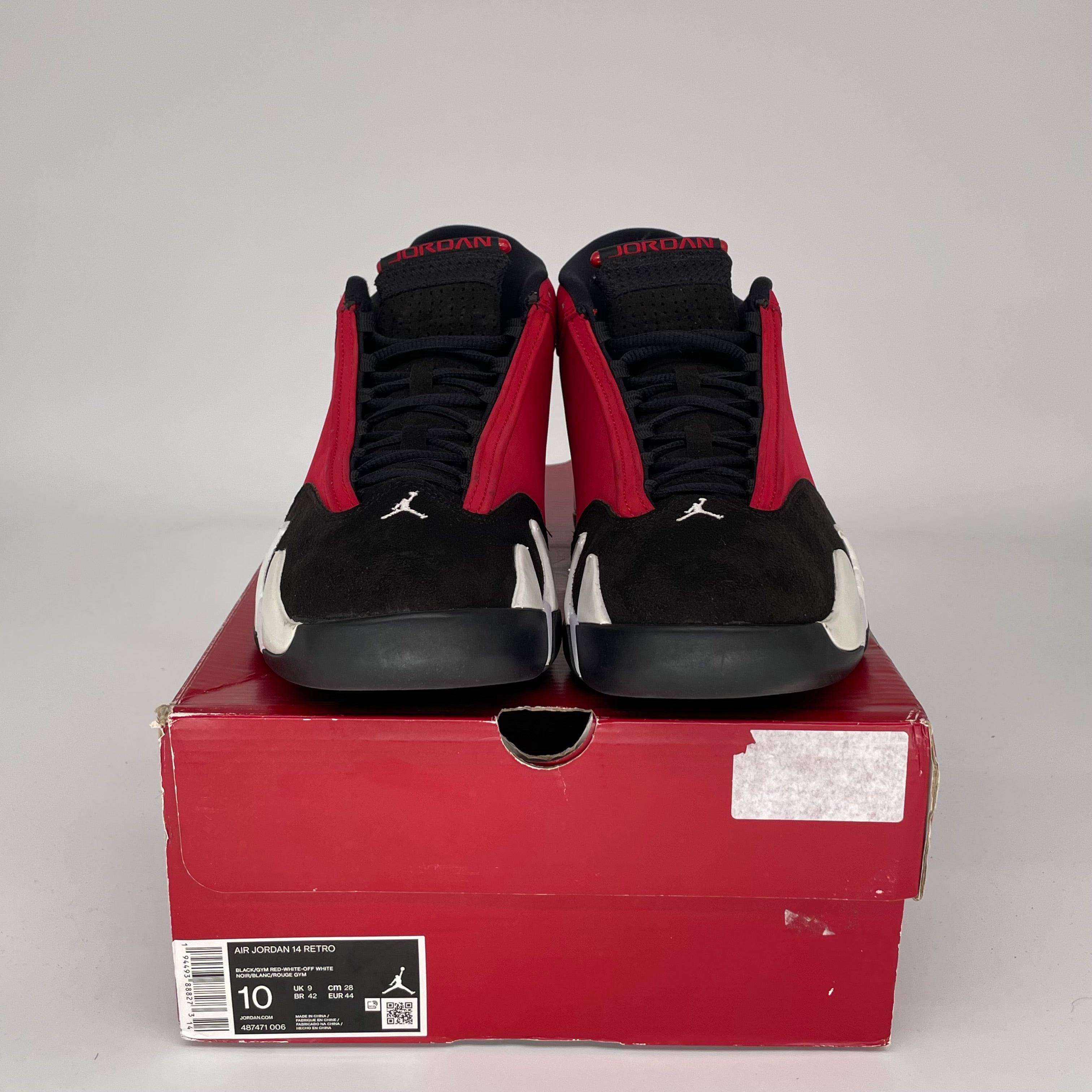 AIR JORDAN 14 TORO BRAVO Men's Basketball Shoes Size 10 - Red/Black (487471-006) | Retro Sneakers for Sports, Streetwear & Casual Outfits