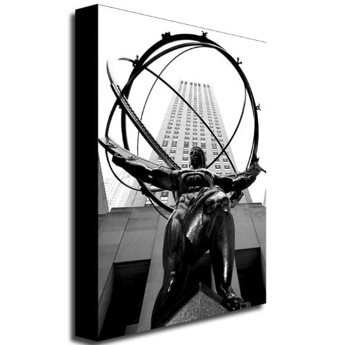 Trademark Fine Art Atlas Canvas Wall Art by CATeyes - 16x24 Inches - Perfect for Living Room, Bedroom & Office Decor