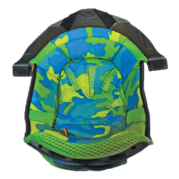 Airoh Twist Helmet Replacement Centre Pad - Yellow & Blue Comfort Padding for Motorcycle Helmets | Perfect for Racing, Touring & Off-Road Riding