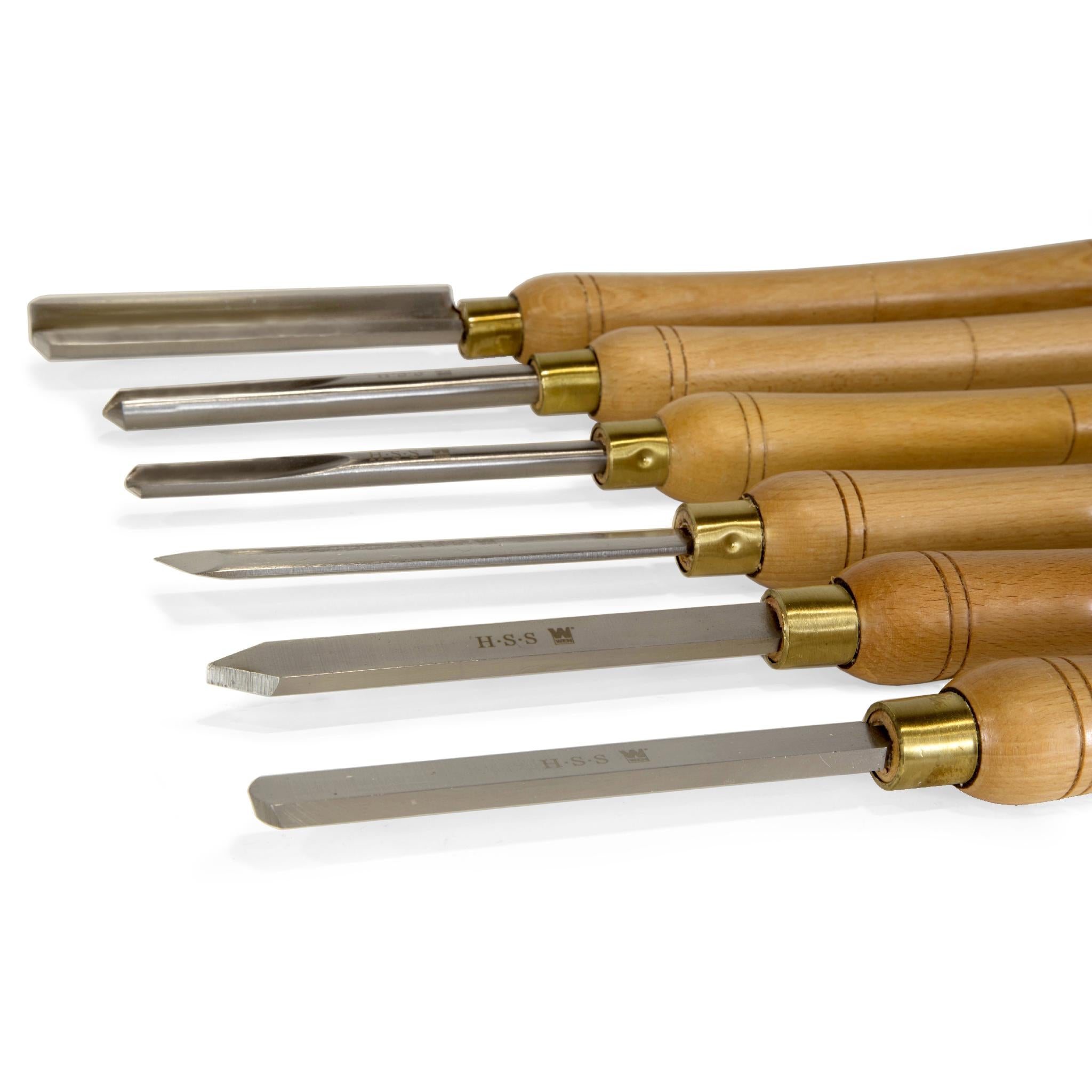 WEN CH10 6-Piece Premium Woodworking Chisel Set - 6-Inch High-Speed Steel Blades & 10-Inch English Beech Handles - Perfect for Fine Wood Carving, Furniture Making, and DIY Projects