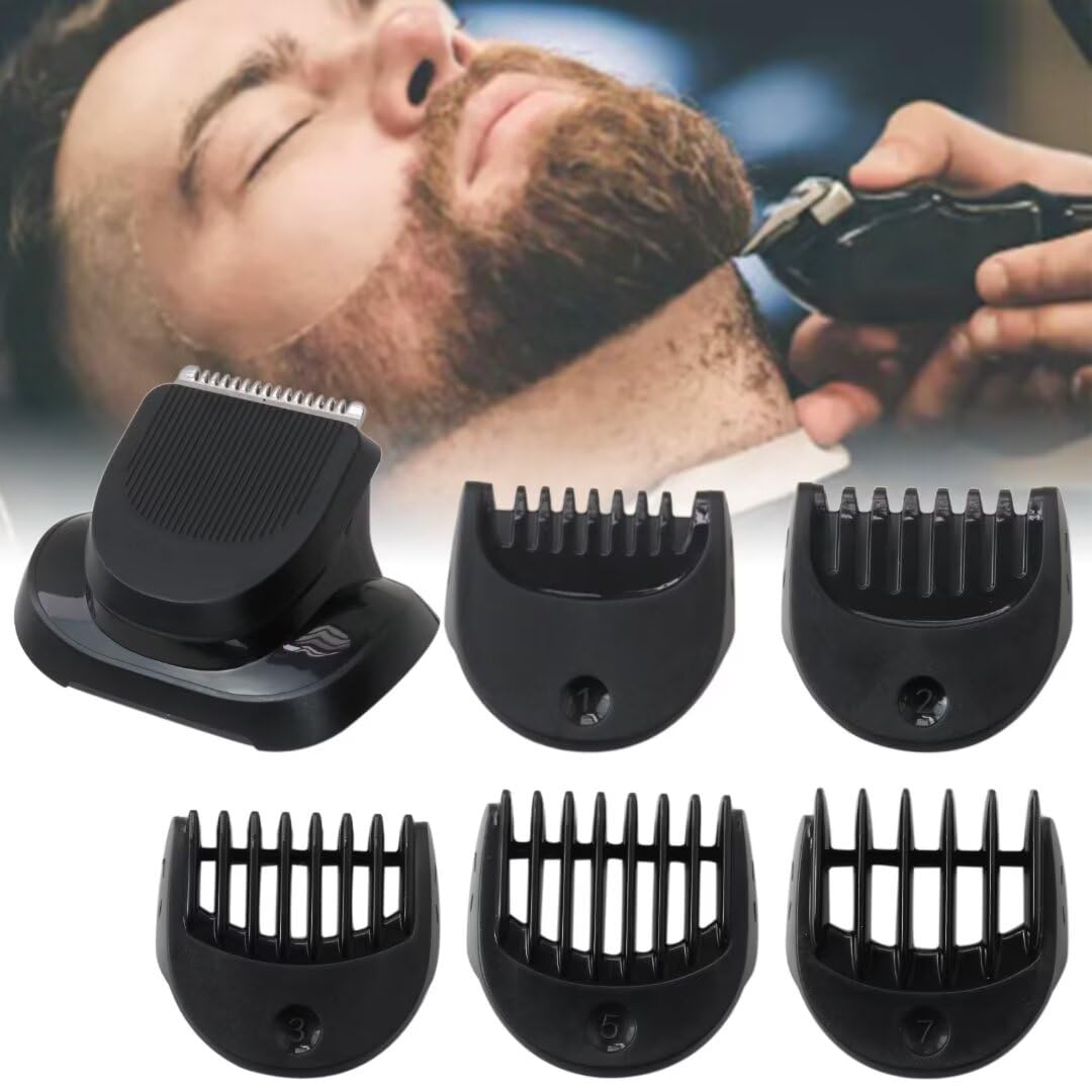 Braun Series 6 Replacement Shaver Trimmer Head with 1-7mm Adjustable Combs (6020s/6040cs/6072cc/6075cc/6090cc) - Perfect for Travel & Daily Grooming