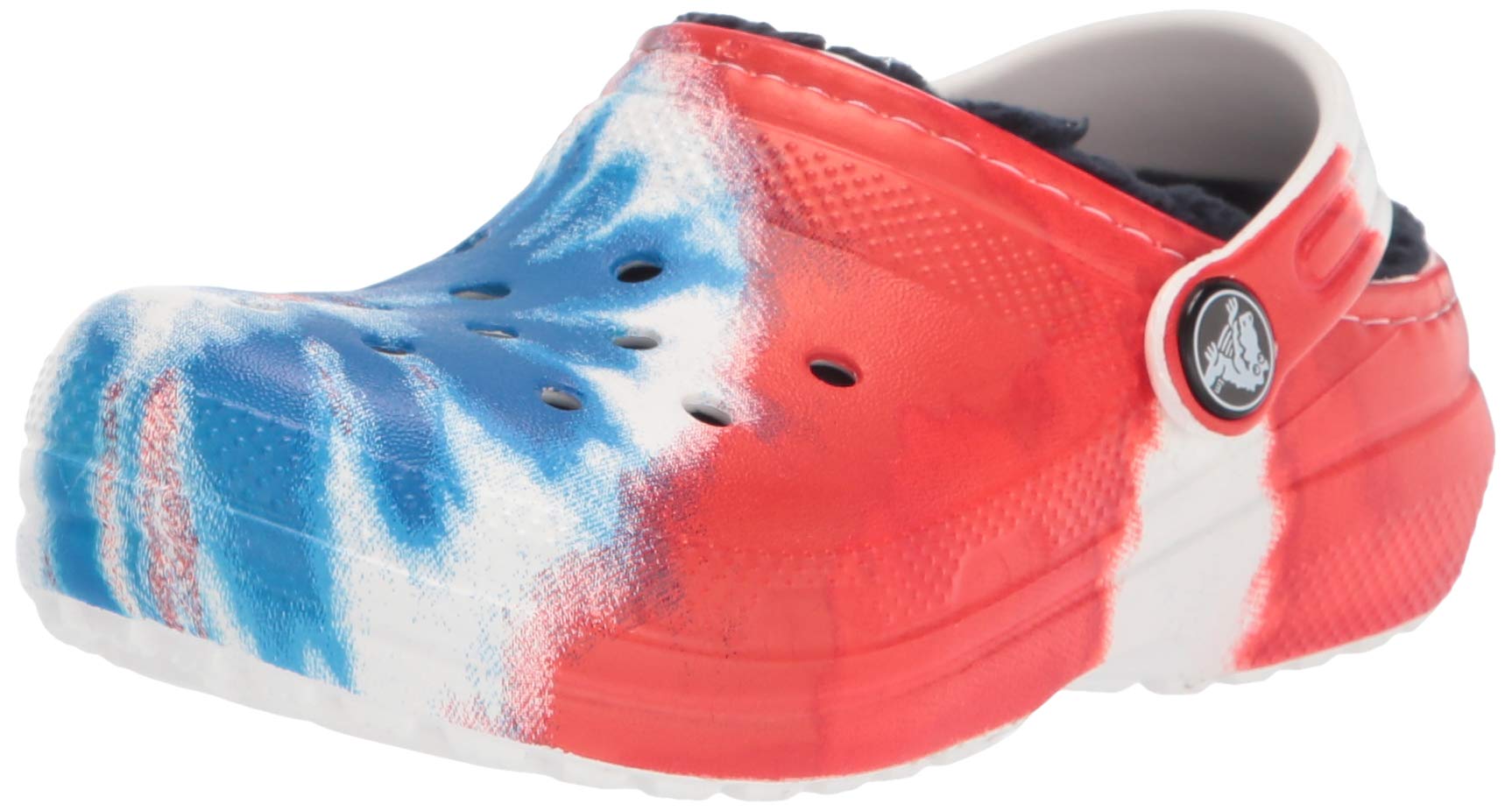 Crocs Unisex Kids' Classic Marbled Tie Dye Lined Clogs - Comfortable Waterproof Slip-On Shoes for Boys & Girls, Perfect for School, Beach & Outdoor Play