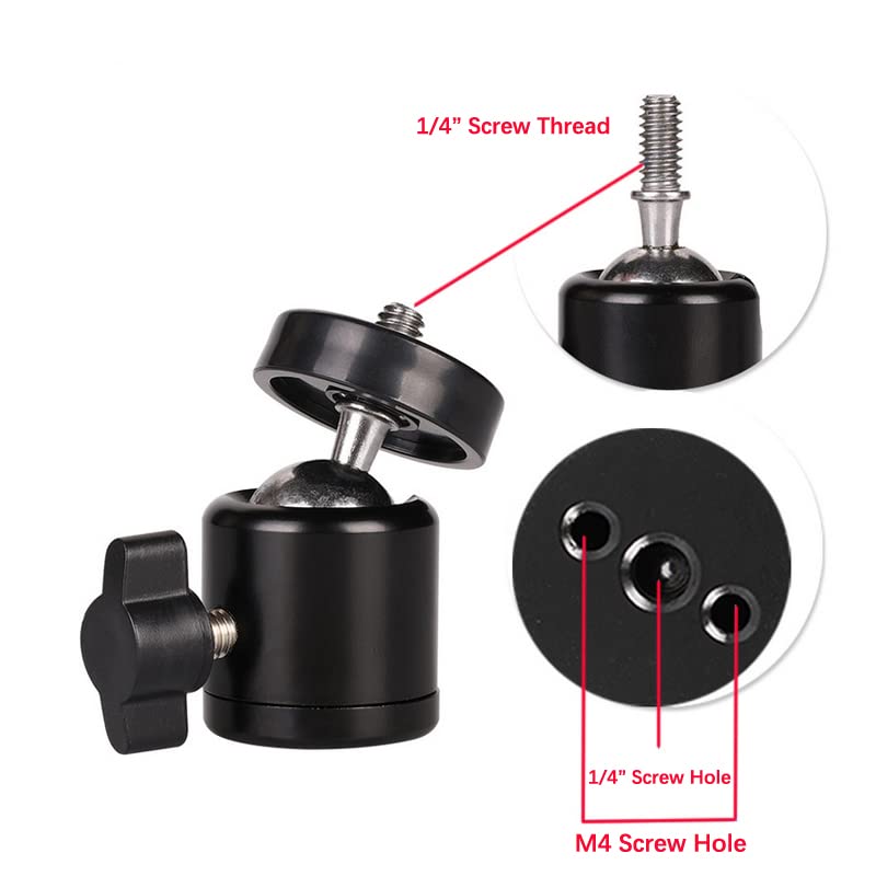 360° Aluminum Alloy Hot Shoe Mount Adapter with 1/4