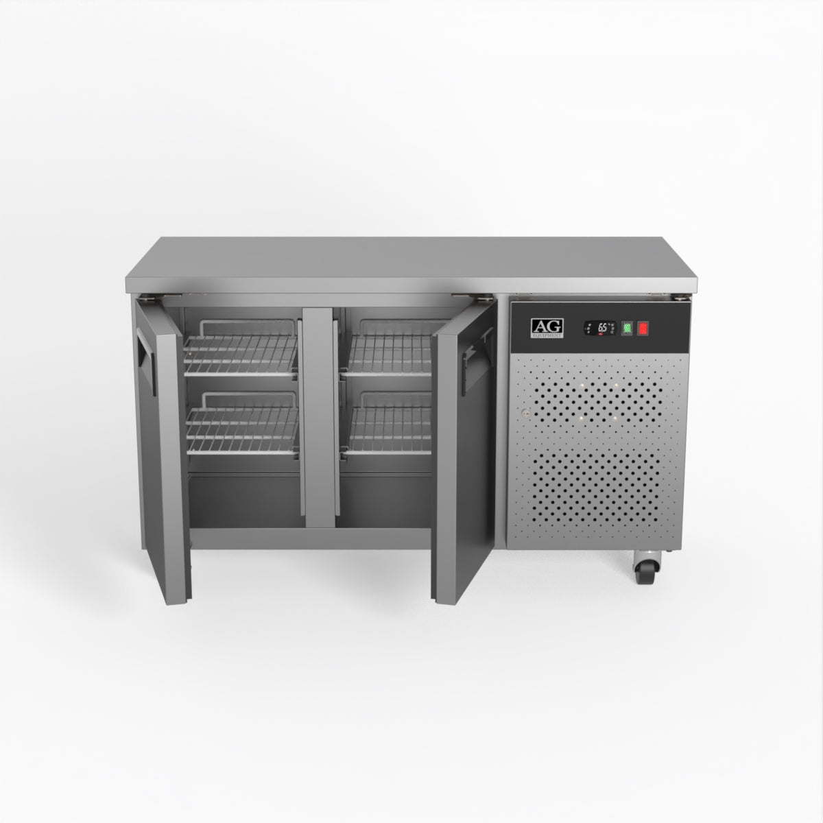 AG 2-Door Commercial Worktop Freezer with Under Bench Design - 600mm Depth for Restaurants, Cafes & Catering Businesses