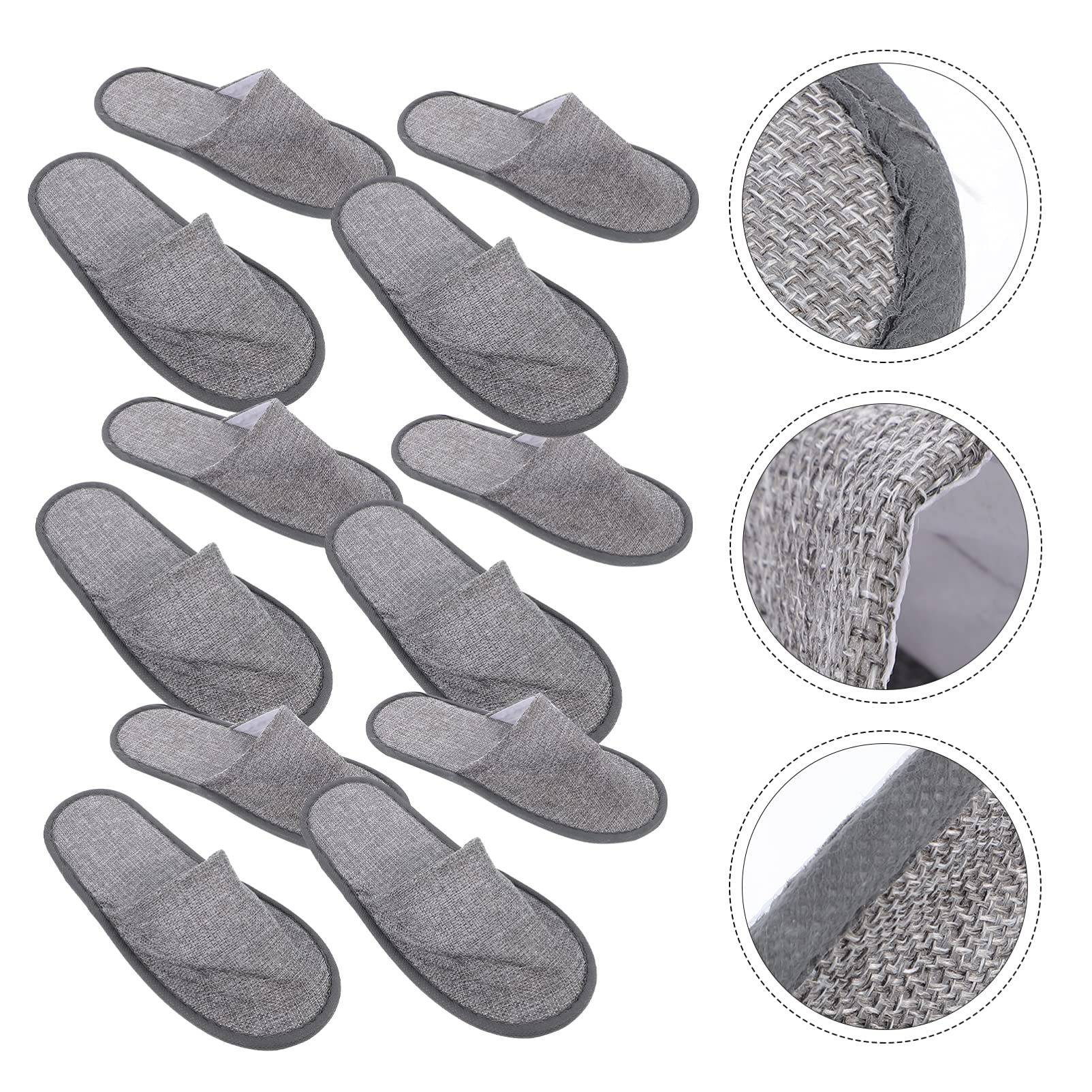 20 Pack Hotel Slippers - Non-Slip Disposable Cotton Linen Slippers for Bridal Party, Spa, Travel & Home Use - Bulk Toweling Slippers for Men & Women - Perfect for Weddings, Hotels, and Relaxation