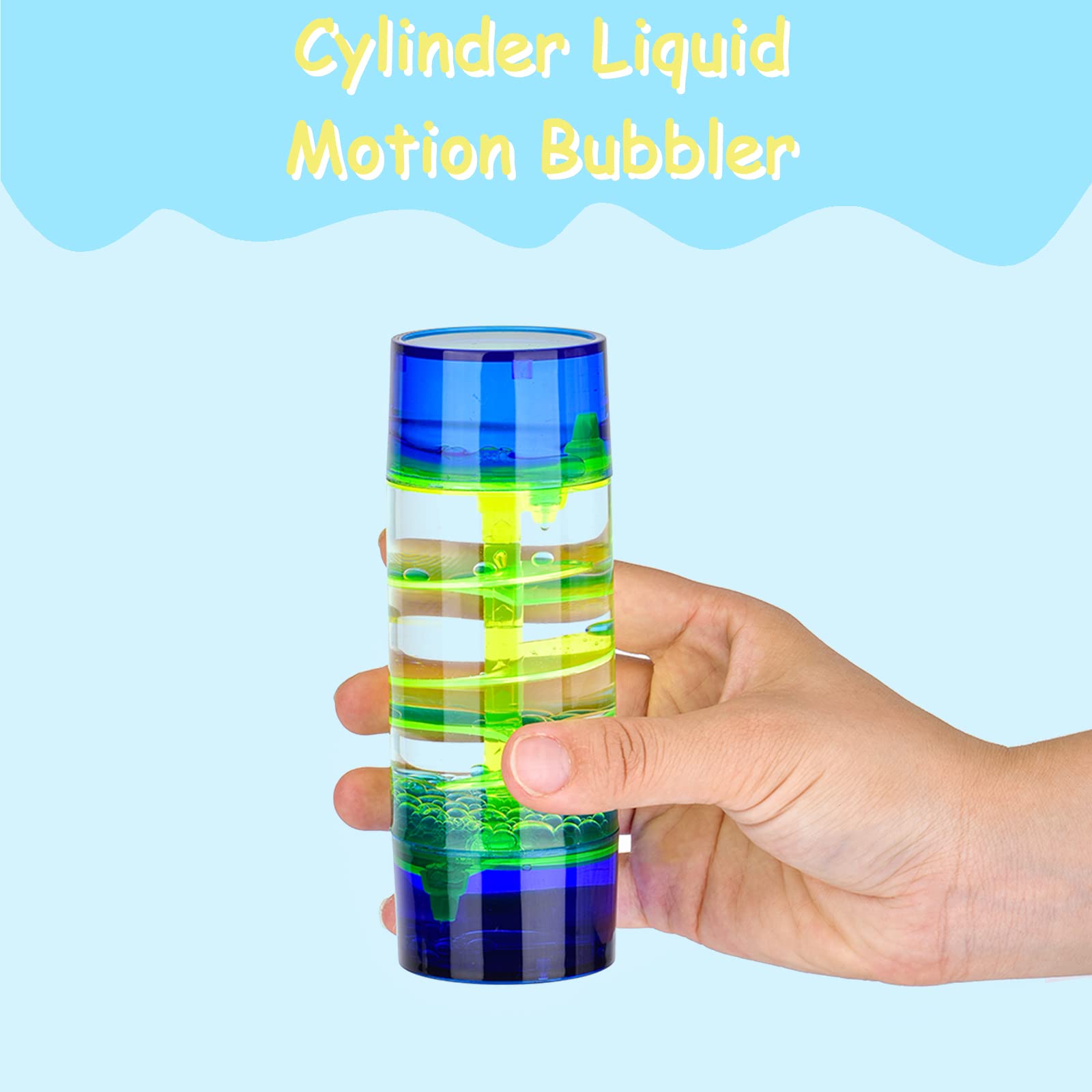 Liquid Motion Bubbler - 1 Pack Sensory Water Timer for Stress Relief & Focus | Calming Fidget Toy for Kids & Adults | Home Office Desk Decor | Perfect for Anxiety Relief, ADHD, Meditation & Classroom Sensory Play