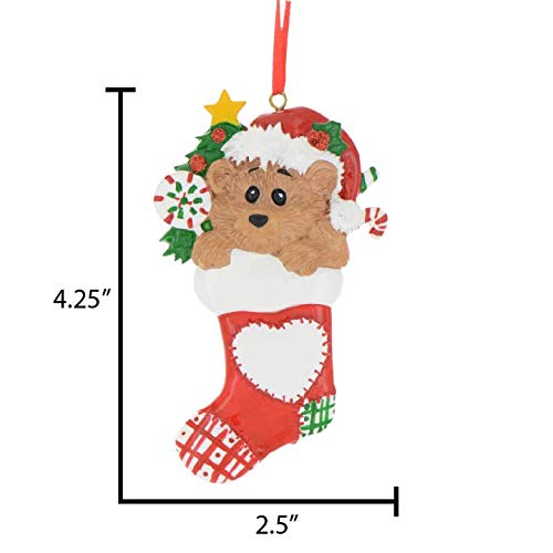 Custom Personalized Christmas Stockings & Ornaments 2024 - Baby's First Christmas Bear Stocking, Holiday Decor, Unique Gift for Newborns - Perfect for Fireplace Mantel, Tree Decor, and Family Traditions