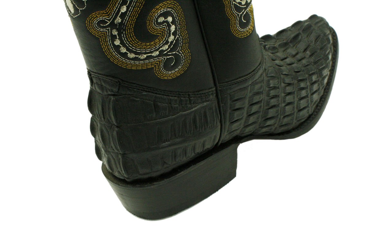 Men's Genuine Cowhide Leather Crocodile Print Western J-Toe Boots with Free Belt - Perfect for Country Dancing, Rodeo Events & Western Fashion Outfits