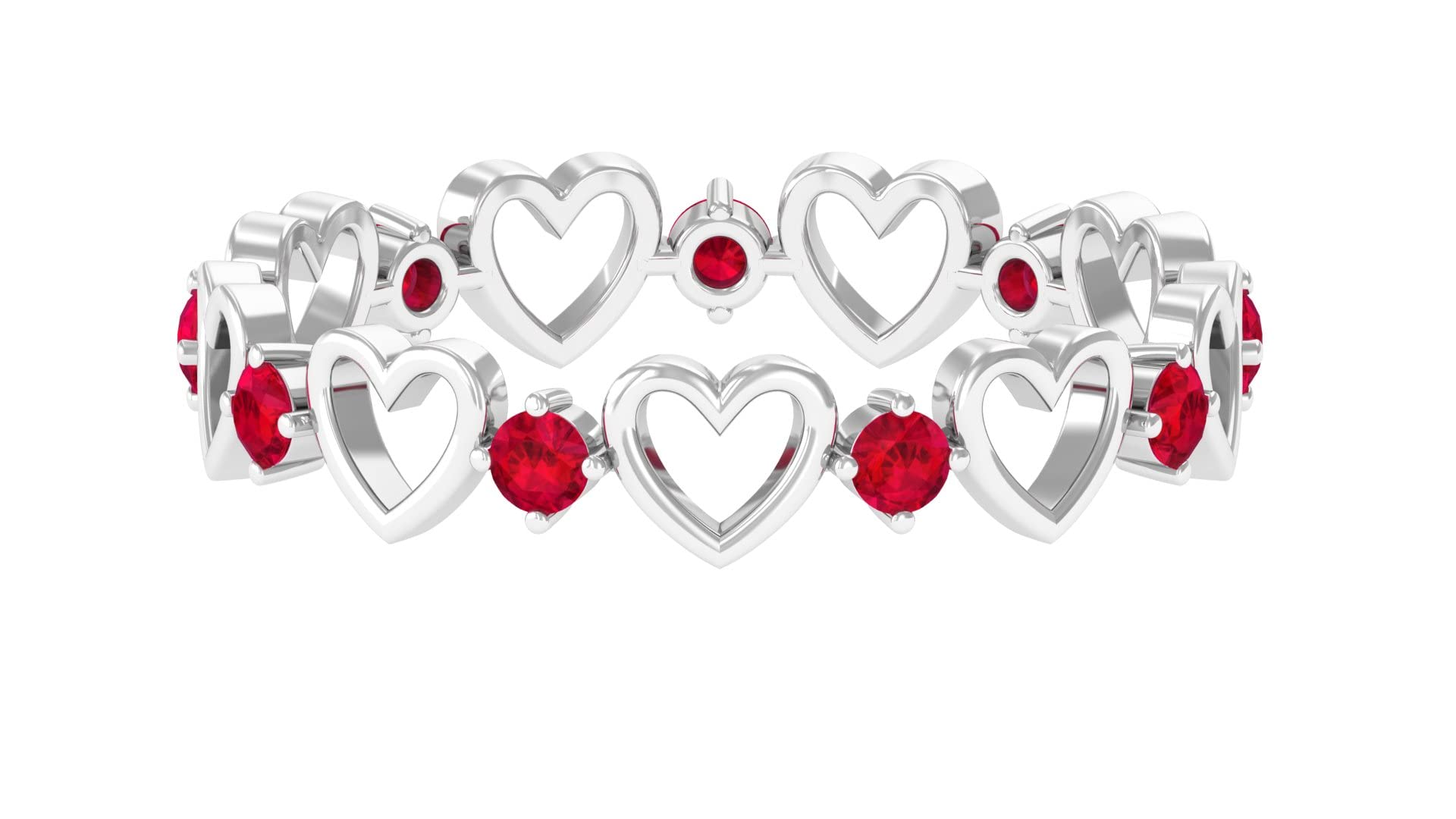 1/2 CT Lab-Created Ruby 14K Solid Gold Heart Promise Ring for Women – Perfect for Anniversaries, Engagements & Romantic Gifts