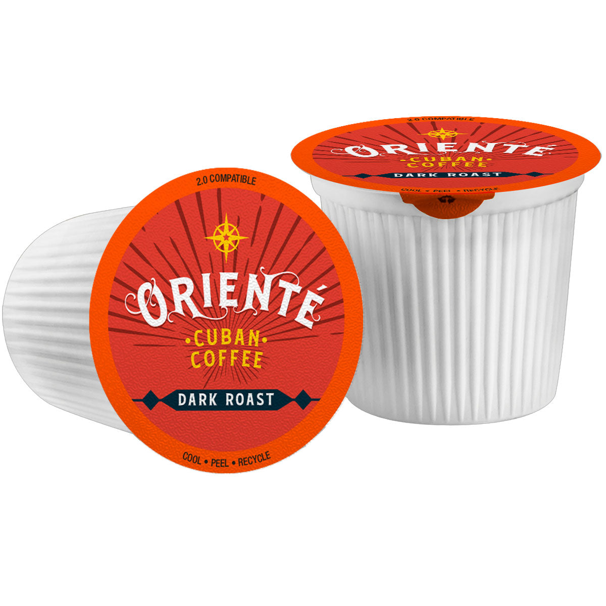 Premium Oriente Cuban Dark Roast Coffee Pods - 100% Arabica Single-Serve Capsules for Keurig & Nespresso Machines - Rich & Bold Flavor for Morning Energy or Afternoon Pick-Me-Up