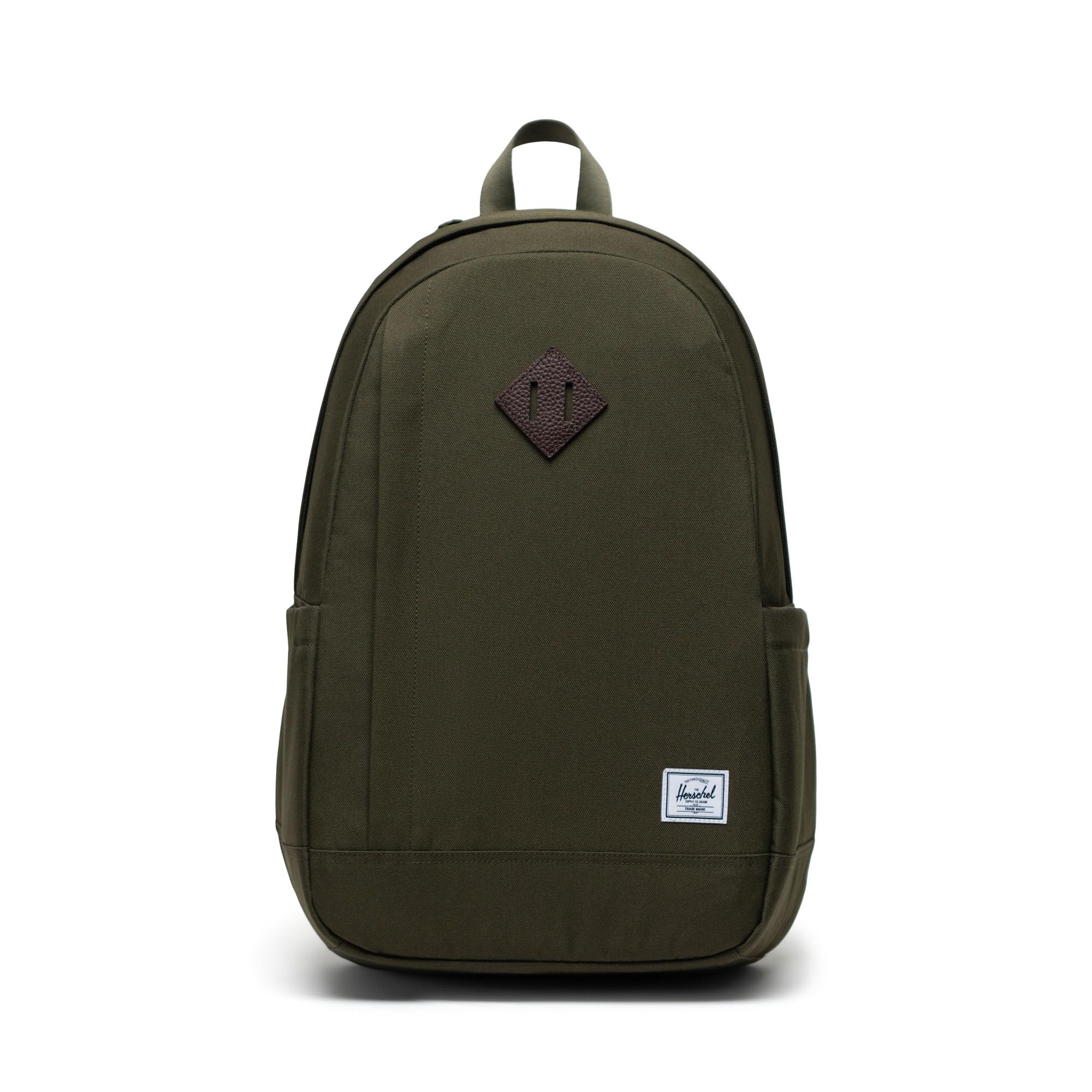 Herschel Seymour Backpack - 15/16 Inch Laptop Backpack for Work & College, Water Resistant Travel Carry-On Bookbag with Padded Shoulder Straps & Water Bottle Pocket, 26L Capacity, Ivy Green - Perfect for Commuting, Business Trips & Campus Life