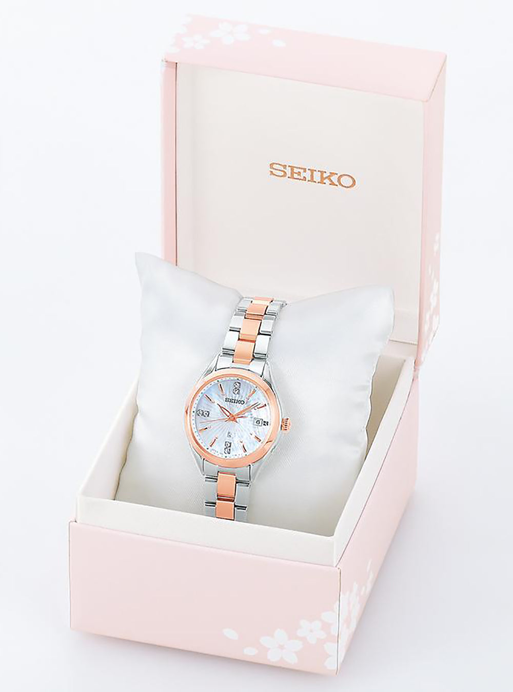 SEIKO LUKIA Ladies Watch 2024 Limited Edition SAKURA BLOOMING SSQW080 - Japanese Automatic Movement, Stainless Steel Case, Mother-of-Pearl Dial - Perfect for Women's Fashion, Office Wear & Special Occasions